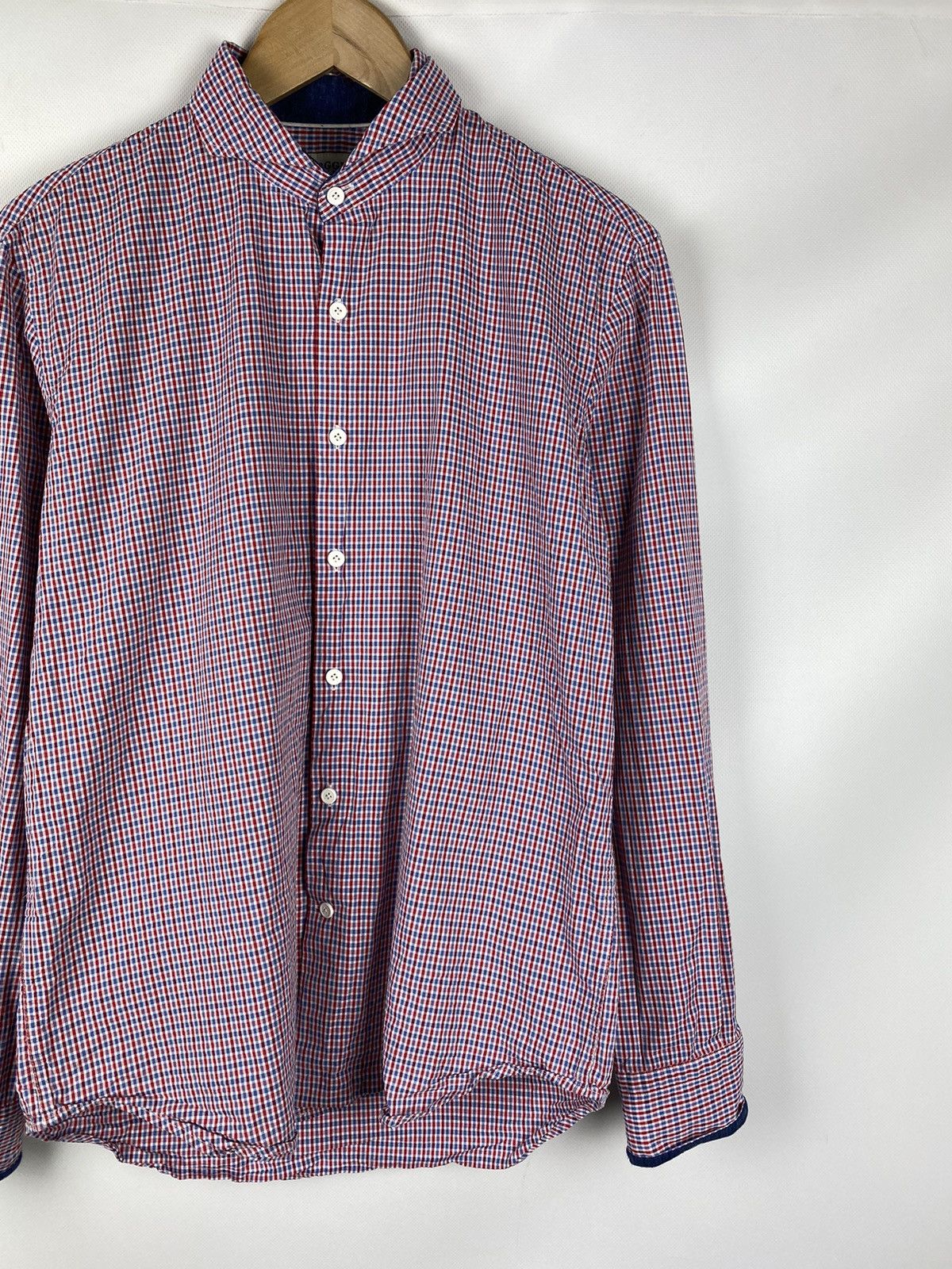 Boggi Boggi Milano men’s long sleeve plaid button up shirt size L Size US L / EU 52-54 / 3 - 3 Thumbnail