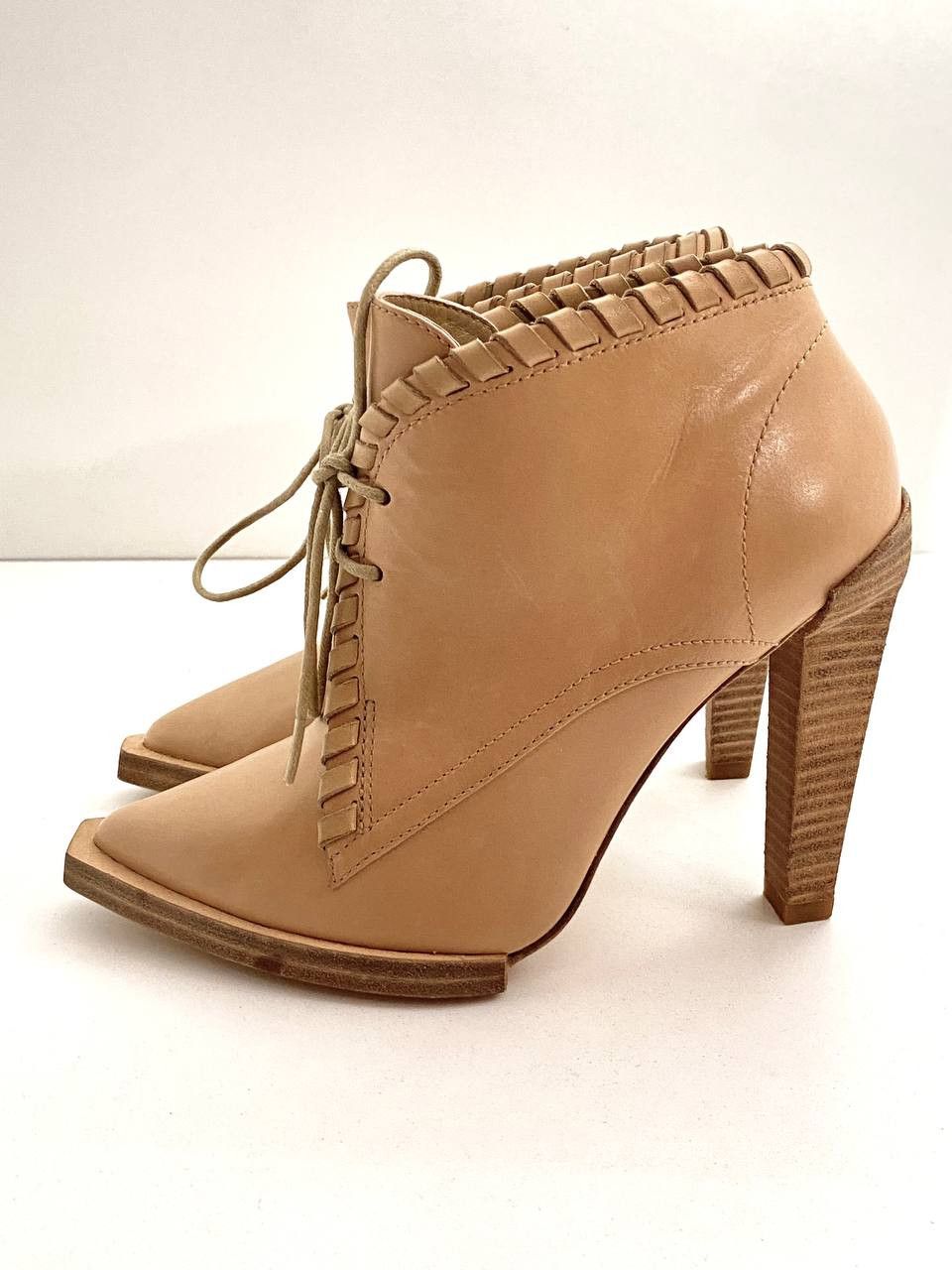 Alexander Wang Alexander Wang Sofi Lace Up Leather Tan Ankle Boots Shoes Size US 5 / IT 35 - 5 Thumbnail