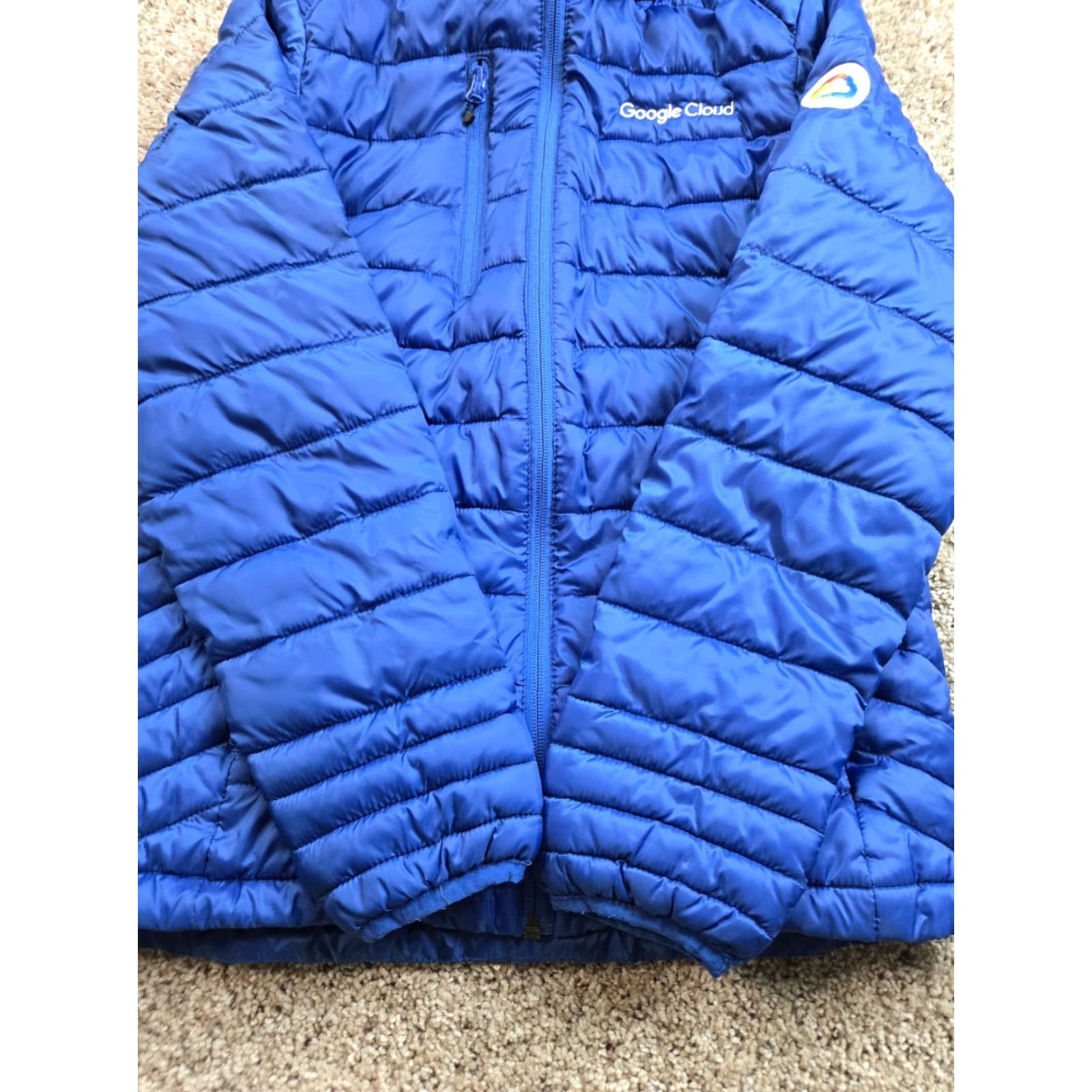 Vintage Clique Puffer Jacket Womens Small Blue Full Zip Pockets Hooded Jacket Size S / US 4 / IT 40 - 3 Thumbnail