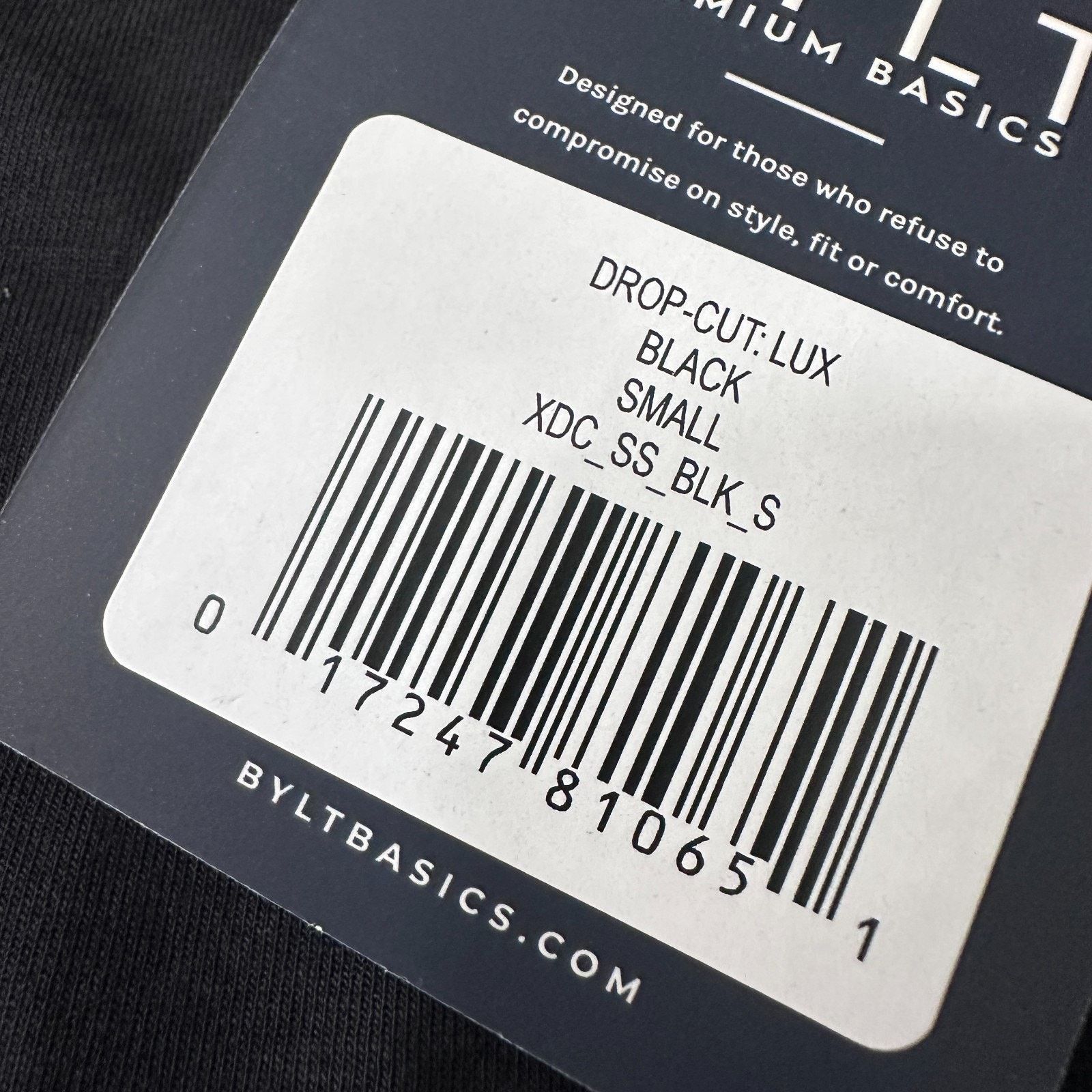 Other BYLT Drop-Cut Lux T-Shirt Men Small Black Cotton Stretch New Size US S / EU 44-46 / 1 - 5 Thumbnail