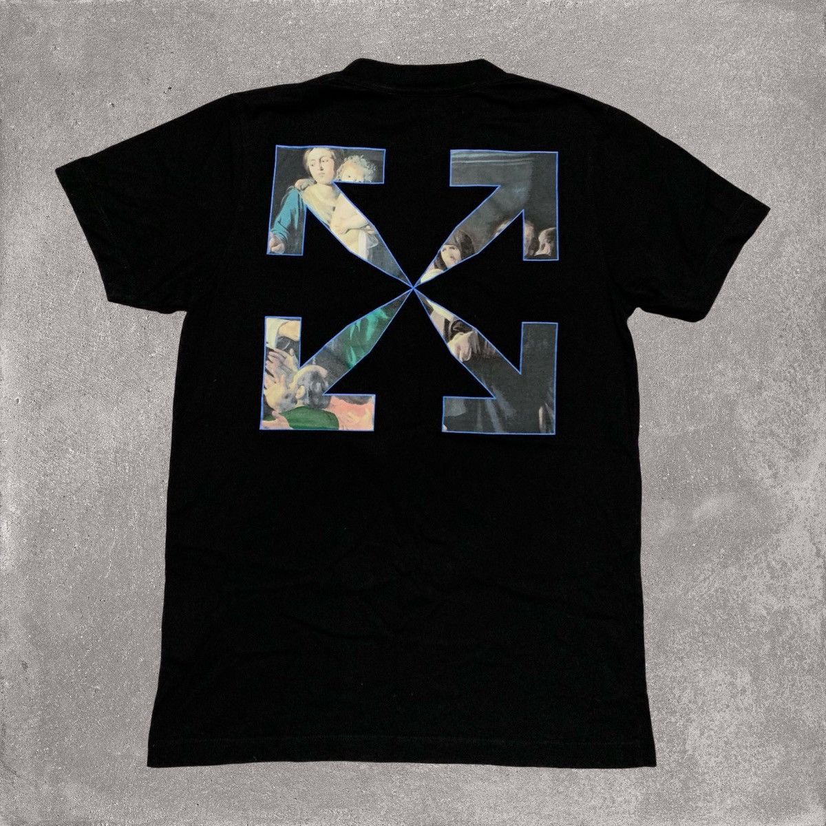 Off-White Off White Small Caravaggio Arrows Black Tee Virgil Abloh Size US S / EU 44-46 / 1 - 2 Thumbnail