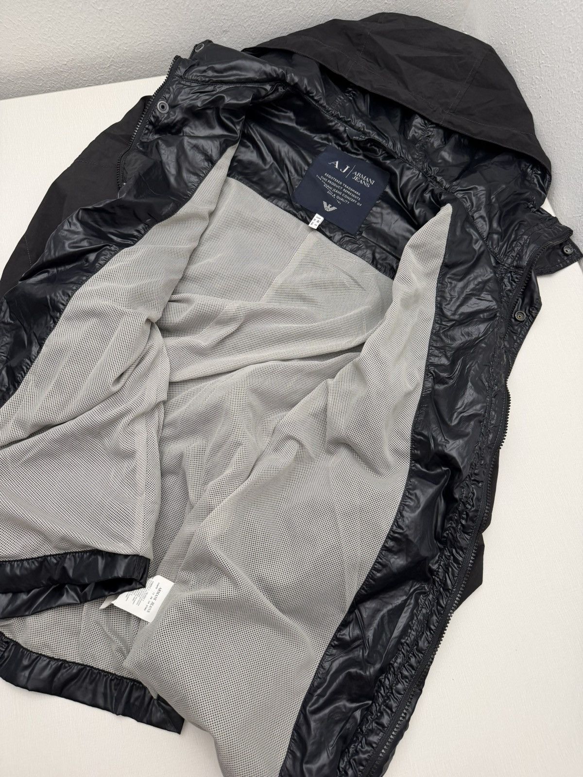 Emporio Armani Armani Jeans Windbreaker Hooded Jacket Size US S EU 48 Black Size US S / EU 44-46 / 1 - 10 Thumbnail