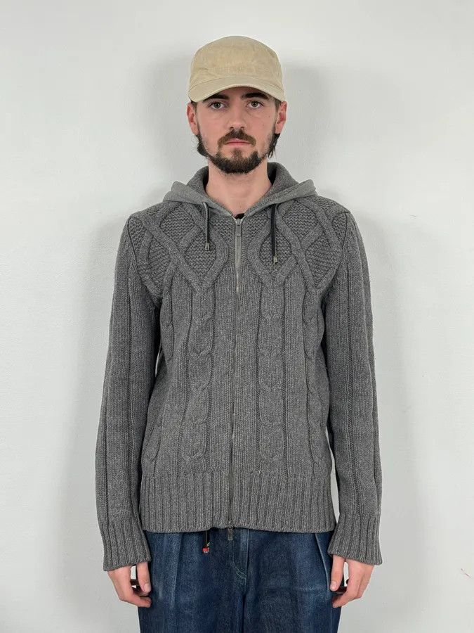 Dolce & Gabbana 2010s Dolce & Gabbana Grey Wool Zip-up Hoodie Size US L / EU 52-54 / 3 - 2 Thumbnail