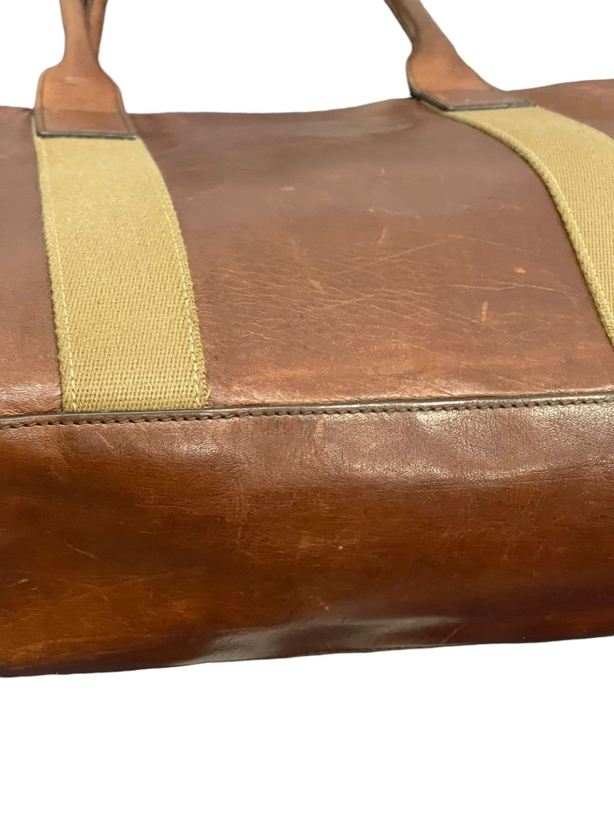 Japanese Brand Full Leather Patina Sazaby Japan Tote Shoulder Bag 1🟩1 Size ONE SIZE - 8 Thumbnail