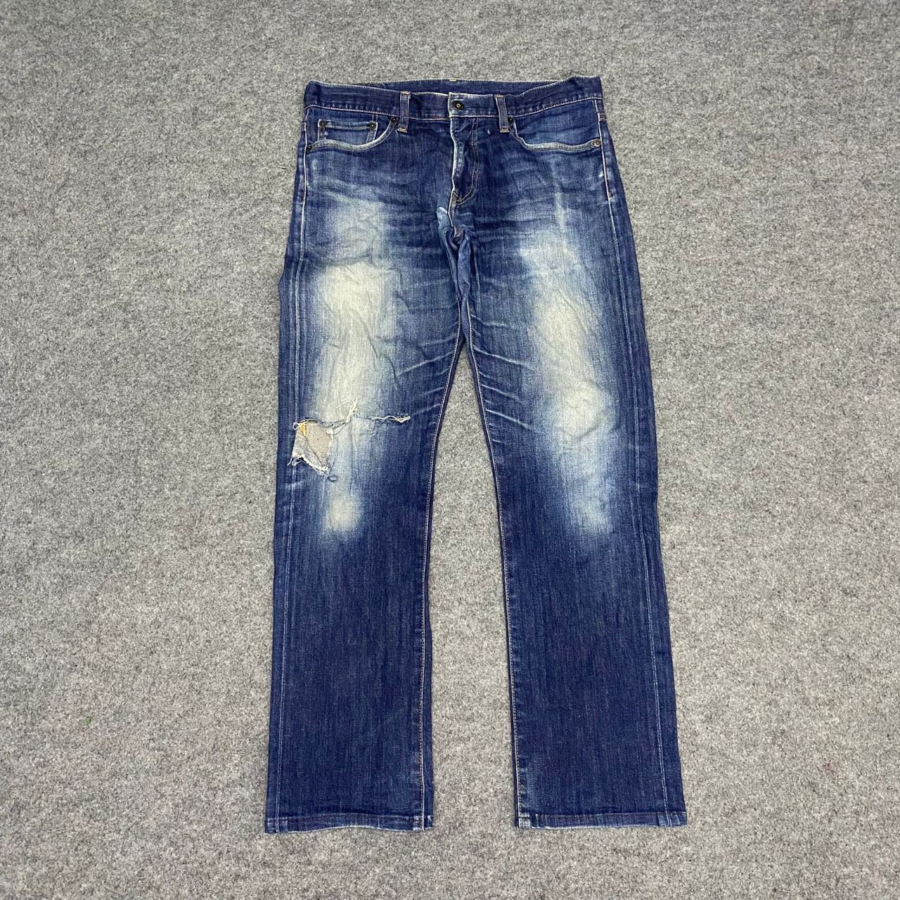 Uniqlo 💥Best Offer💥Vintage Uniqlo Jeans Distressed Denim Size US 33 - 1 Thumbnail
