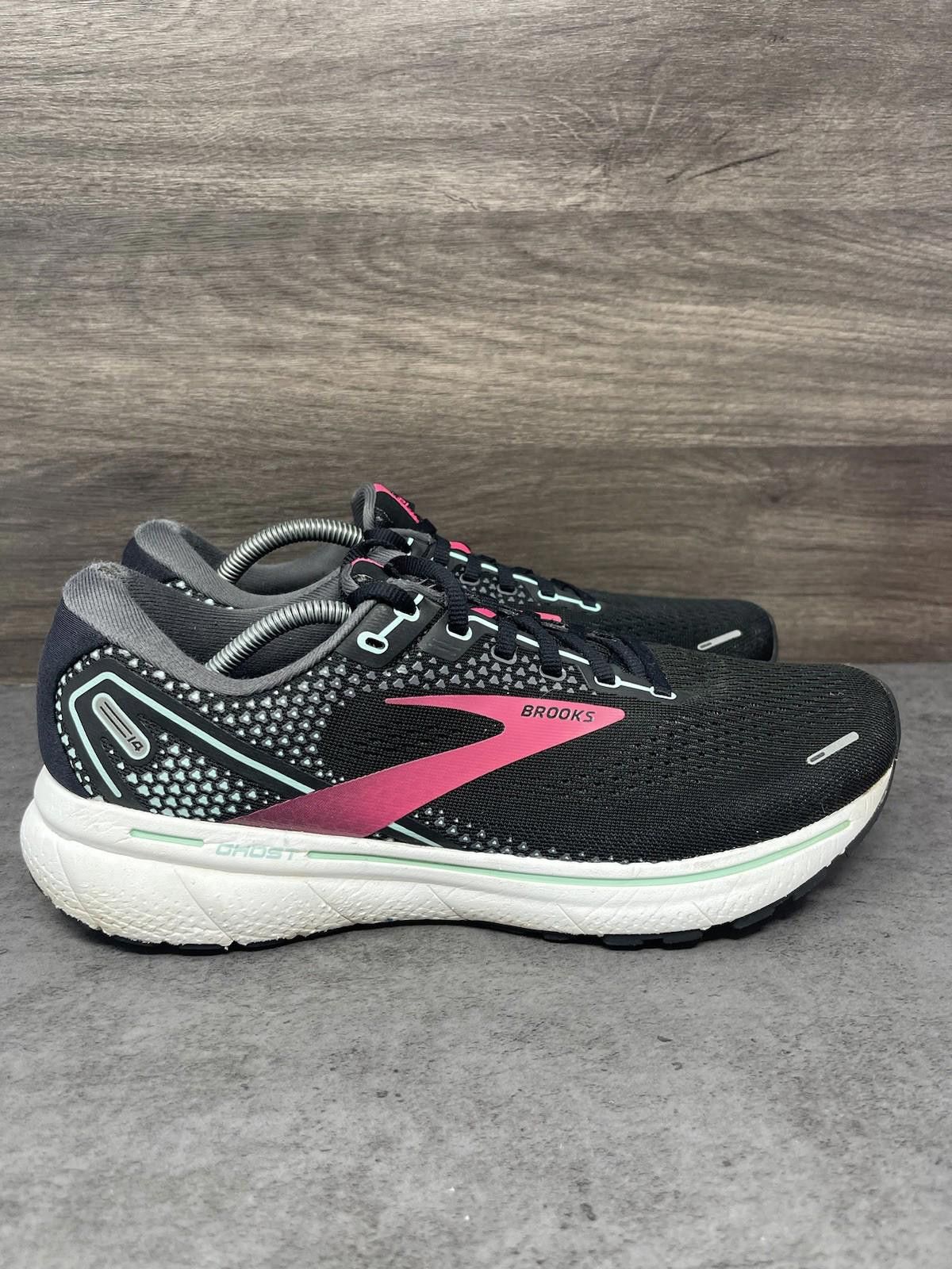 Brooks Brooks Ghost 14 Running Shoes Womens Size 11 Black Pink Size US 11 / IT 41 - 5 Thumbnail