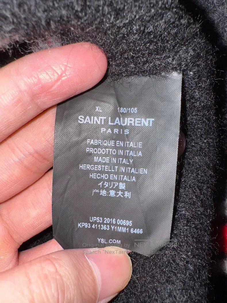 Saint Laurent Paris Saint Laurent Paris Wool starry striped black dinosaur swe Size US XL / EU 56 / 4 - 6 Thumbnail