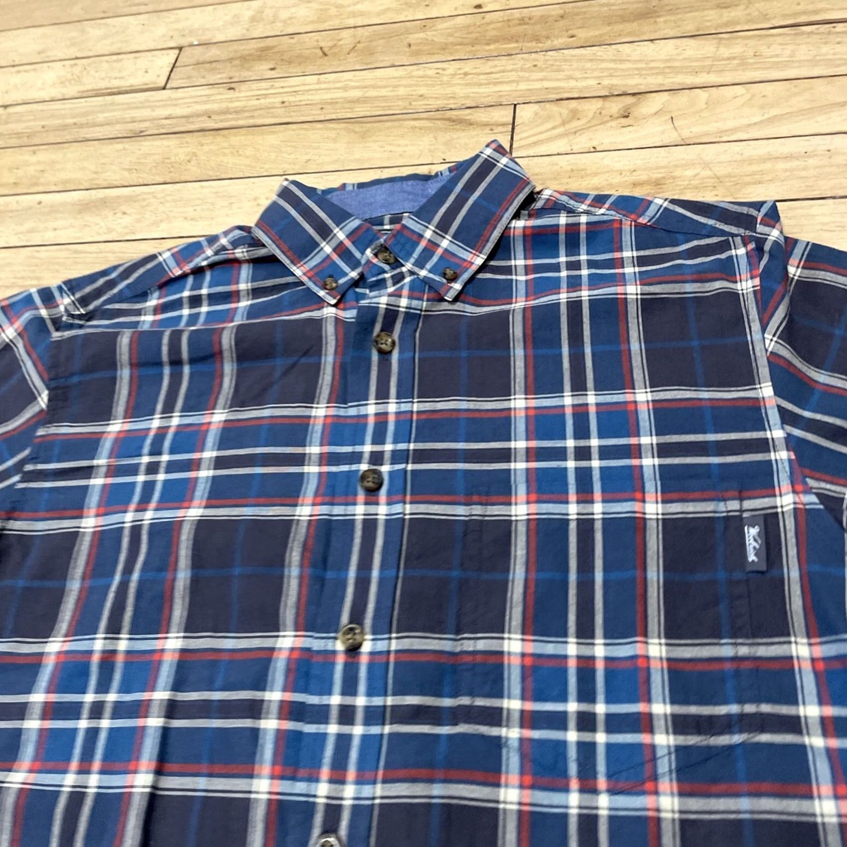 Vintage WOOLRICH Shirt Men S Blue Gray Plaid Red Western Lightweight Oxford S Size US S / EU 44-46 / 1 - 4 Thumbnail
