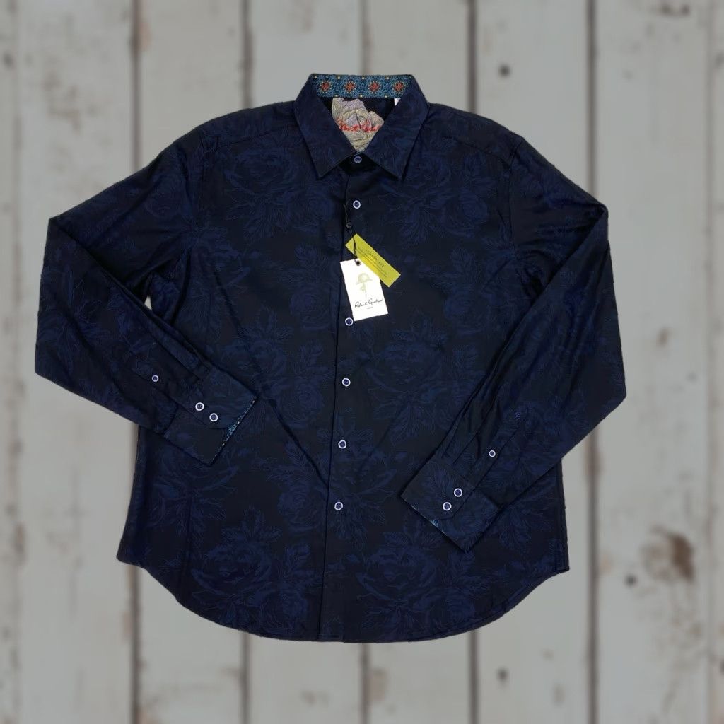 Robert Graham Robert Graham Blue Mens XL Classic Fit Long Sleeve Button-Up Shirt NWT New Size US XL / EU 56 / 4 - 1 Thumbnail