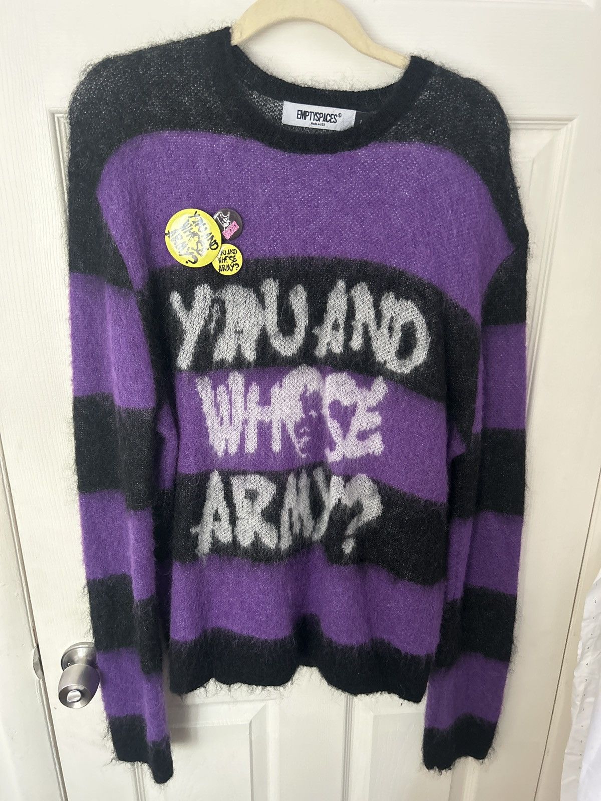 Designer Empty Spaces Mohair Sweater Size US L / EU 52-54 / 3 - 2 Thumbnail