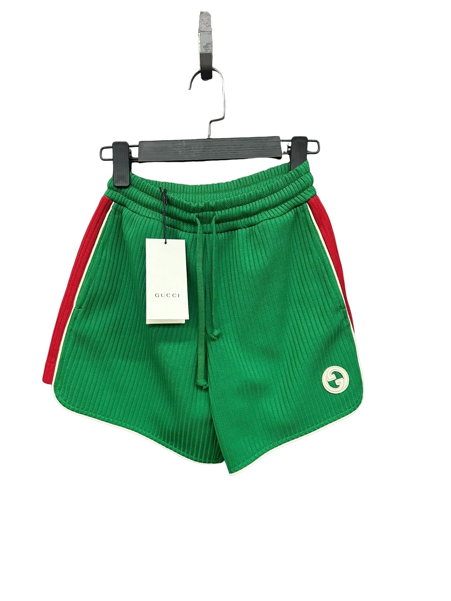 Gucci Gucci Striped Logo Ribbed Shorts XXS Size US 26 / EU 42 - 1 Thumbnail