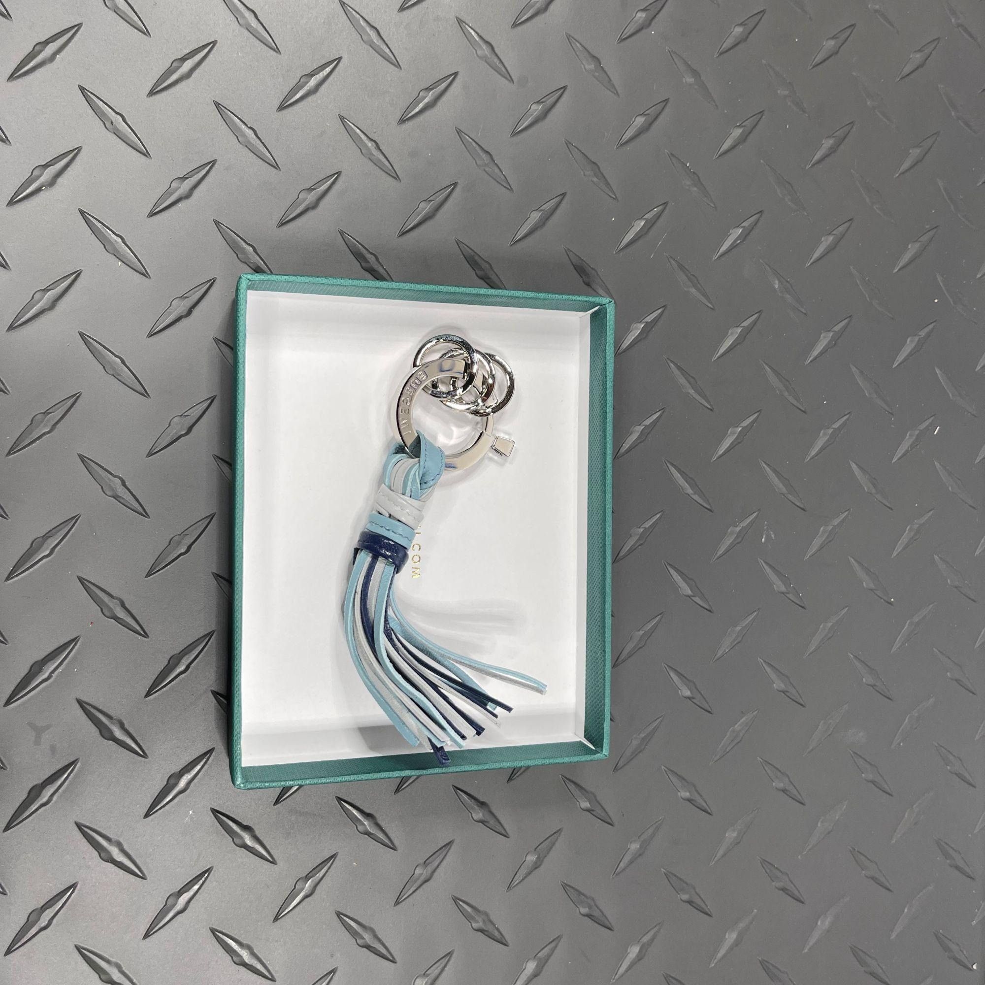 Buscemi Buscemi Fringe Keyholder Light Grey/Light Blue Leather Size ONE SIZE - 2 Thumbnail