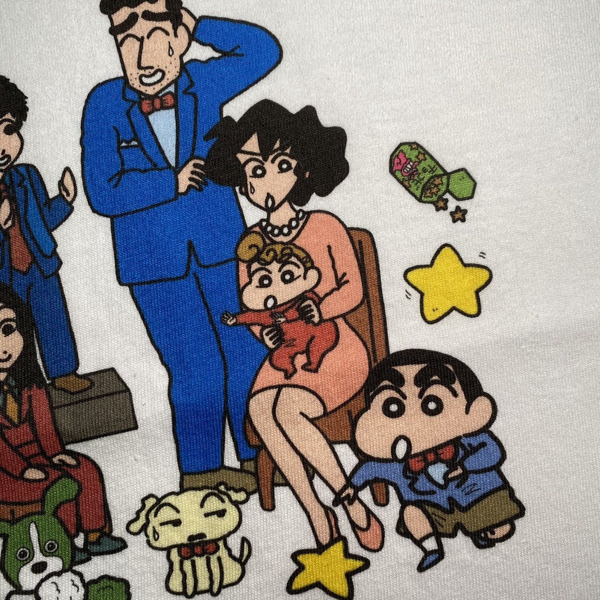 Band Tees CRAYON SHIN CHAN x RYOKUOUSHOKU SHAKAI ANIME T SHIRT Size US L / EU 52-54 / 3 - 9 Thumbnail