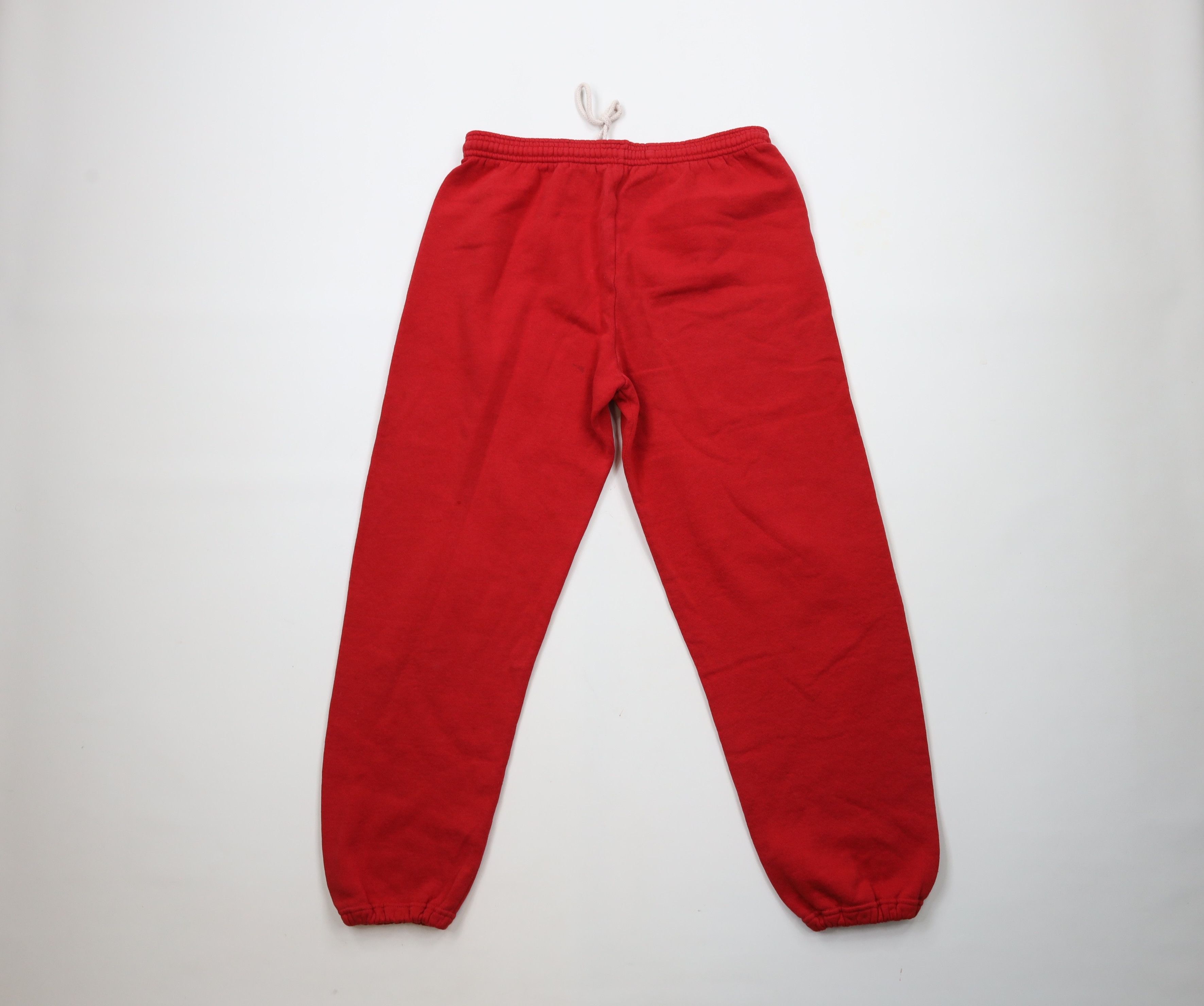 Vintage Vintage 90s Streetwear Blank Sweatpants Joggers Red USA Size US 36 / EU 52 - 11 Thumbnail
