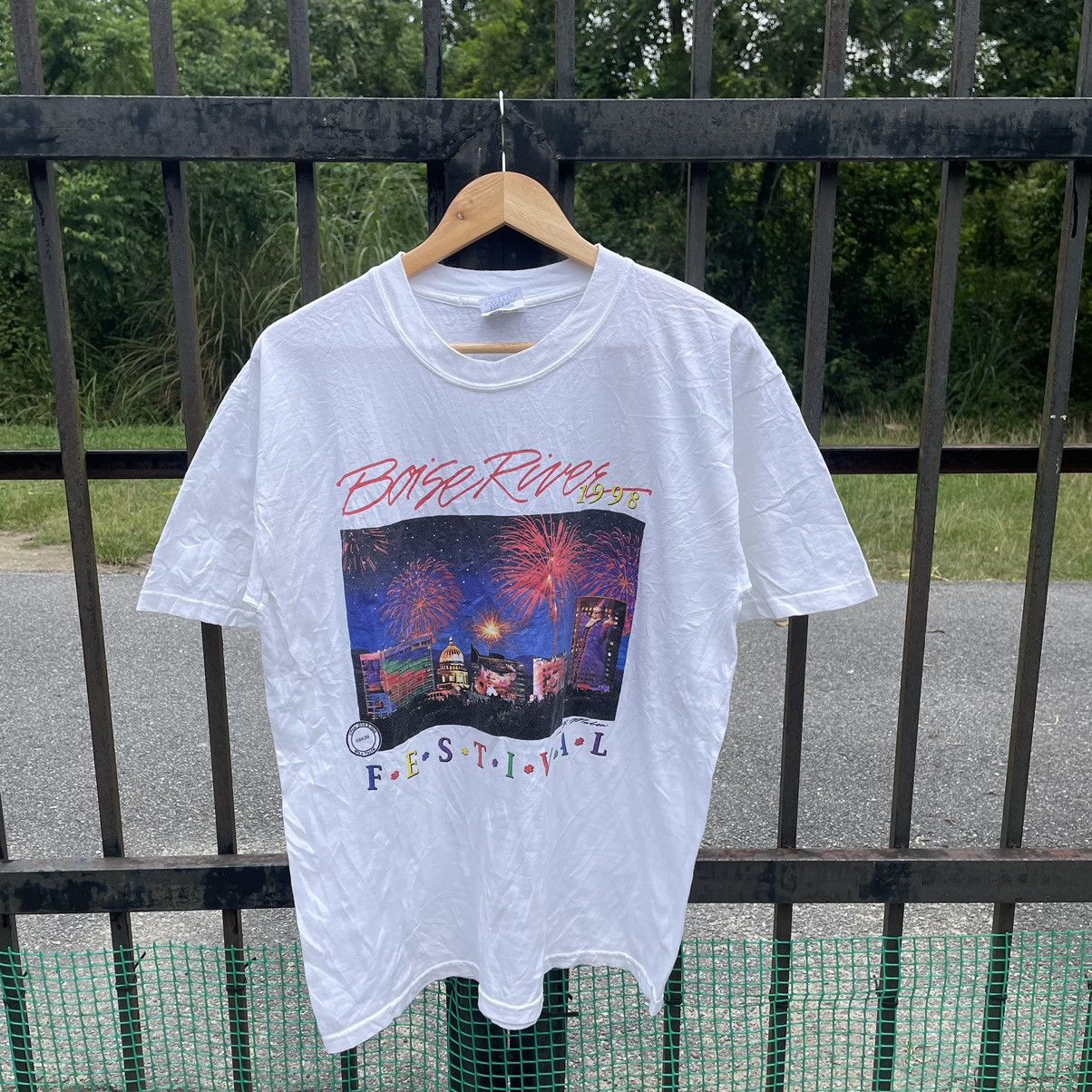 Vintage 🔥🔥Vintage 1998 Base River Festival Art Work Tee Size US L / EU 52-54 / 3 - 1 Thumbnail