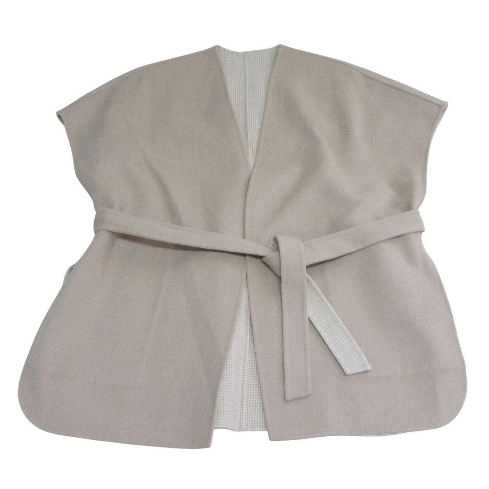 Other Drawer Check Cashmere Blend Reversible Vest Others Tops DUTY FREE for USA