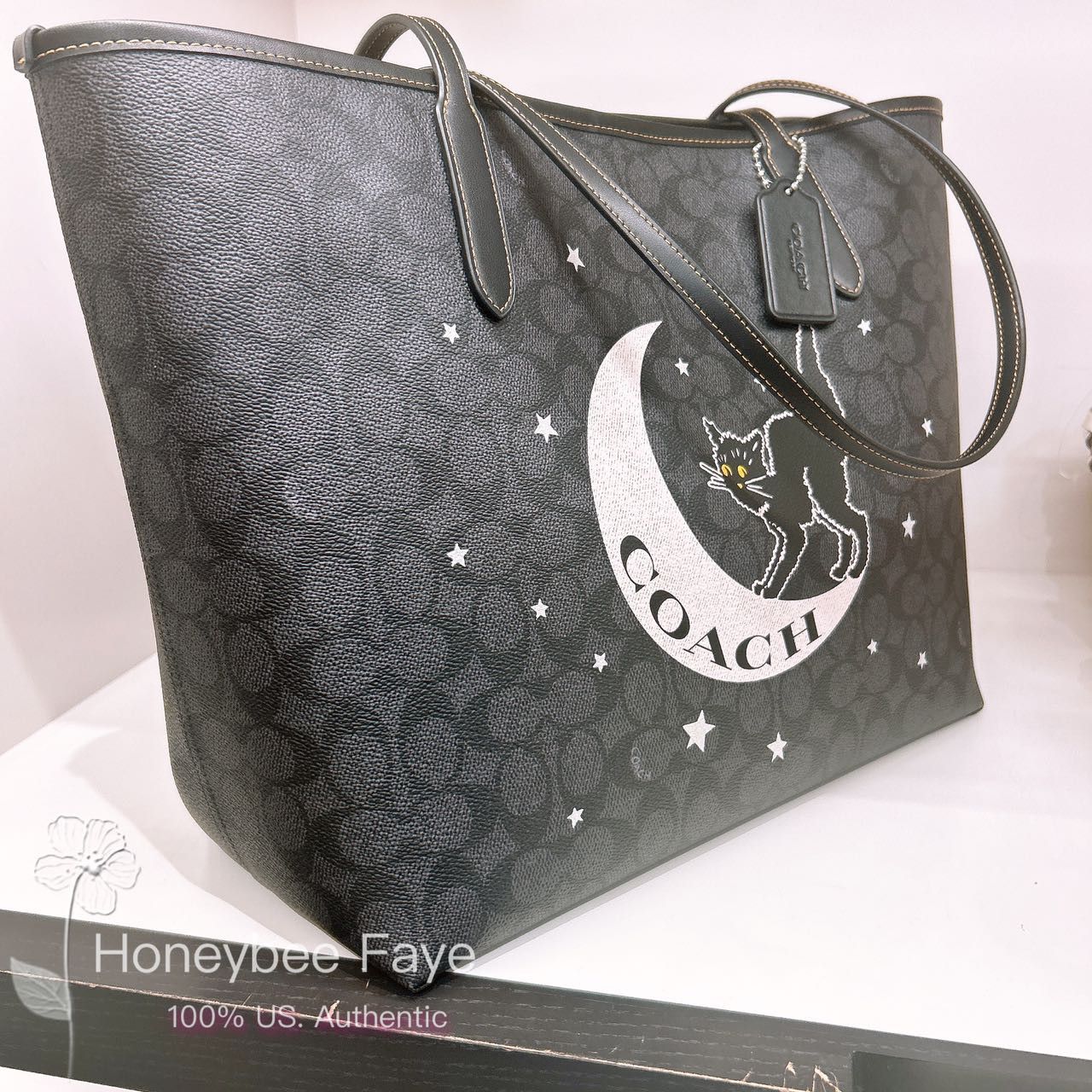 Coach City Tote In Signature Canvas With Halloween Graphic CW451 Size ONE SIZE - 4 Thumbnail