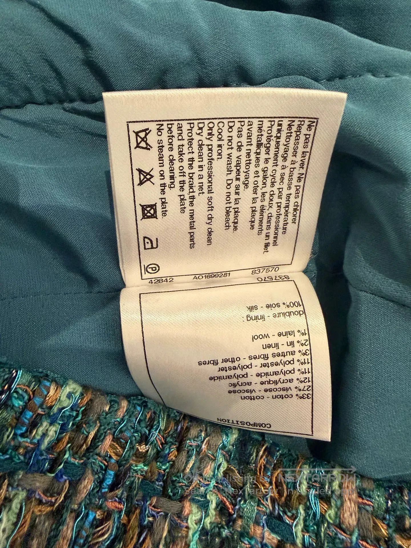 Chanel Chanel Egyptian Blue Tweed Skirt. Size US 36 / EU 52 - 6 Thumbnail
