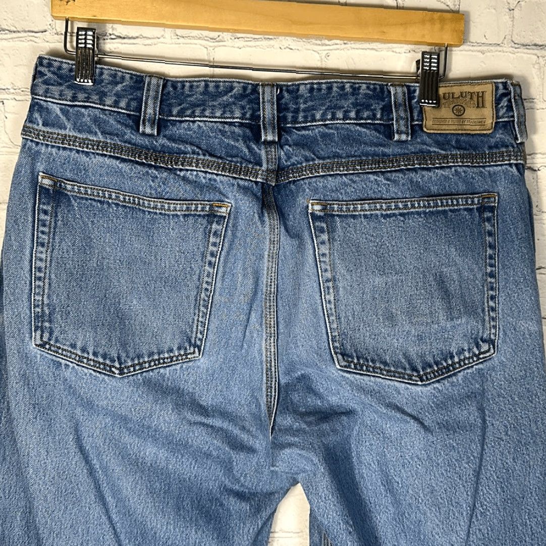 Duluth Trading Company Duluth Men's Ballroom Relaxed Fit Jeans 36x32 Denim Cotton Workwear Blue Straight Jeans Mens 86069 Size US 36 / EU 52 - 5 Thumbnail