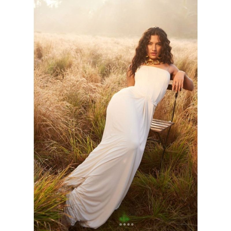 Other Deme by Gabriella | Pearl Gown in Off White Corset Maxi XL Size XL / US 12-14 / IT 48-50 - 3 Thumbnail