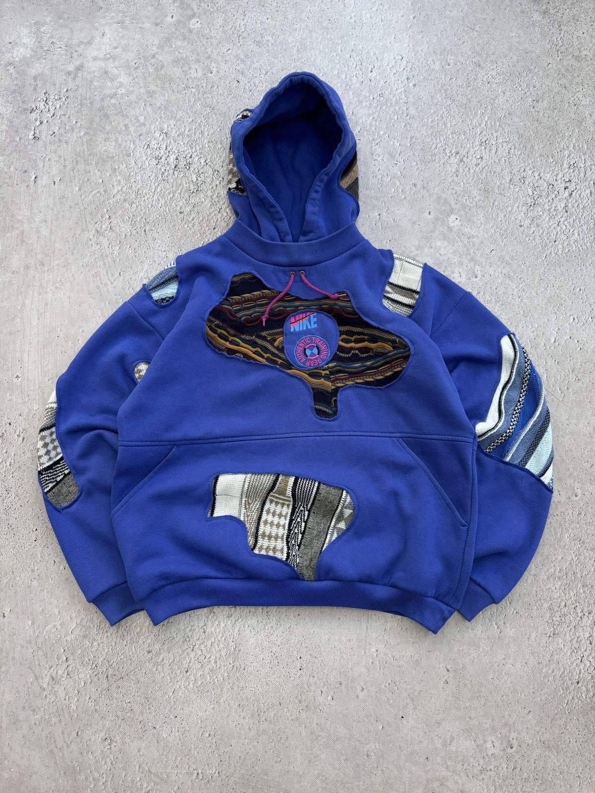 1 Of 1 Coogi Nike REWORKED NIKE HOODIE COOGI SWEATER Y2K Grailed