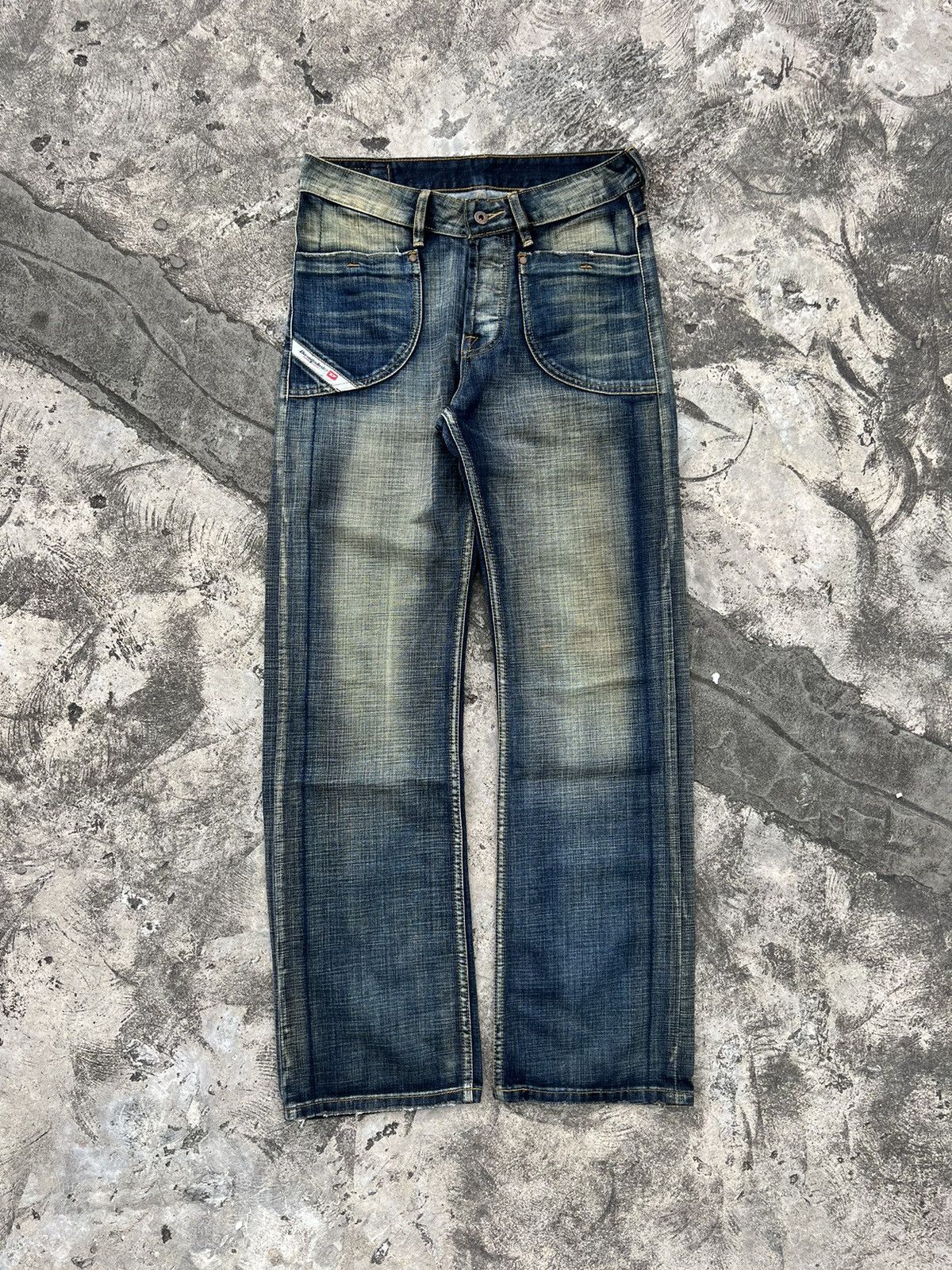 Diesel 90s Vintage Saddle Jeans Beige W29 L32