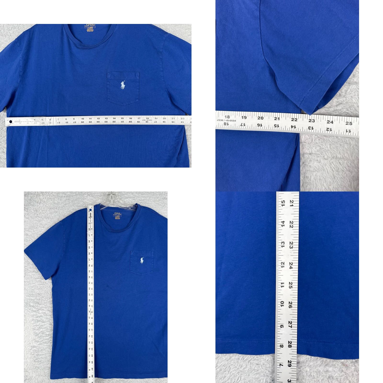Ralph Lauren Ralph Lauren Classic Fit Crew Neck Shirt Adult Large Blue Slim Cotton Short Sleeve Mens Size US L / EU 52-54 / 3 - 8 Thumbnail