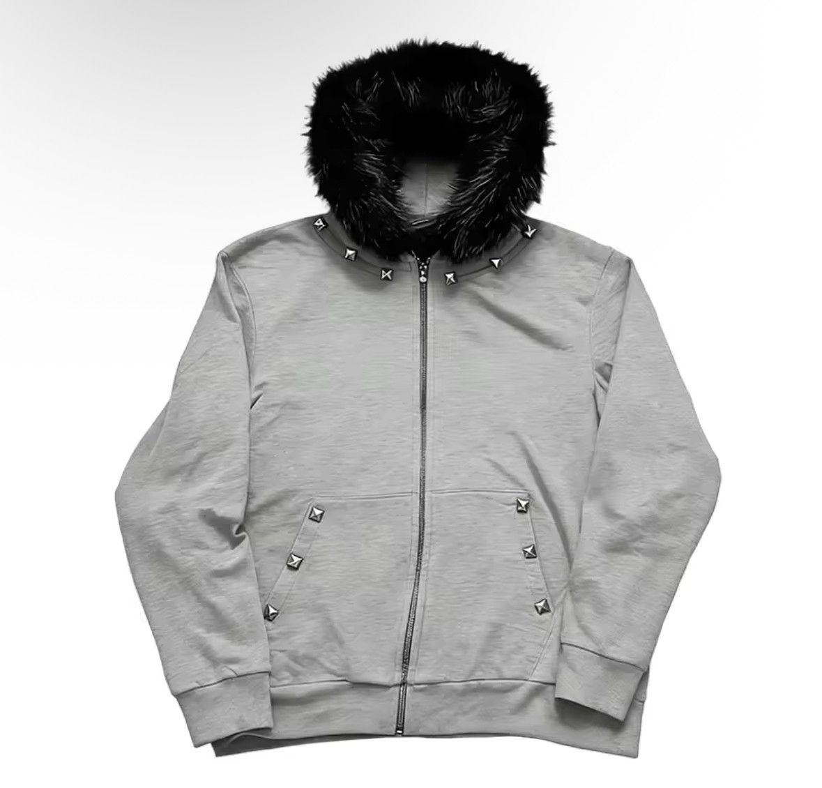 Other Fashion Punk Y2K Grunge Rivet Metal Flurry Hat Fur Hoodies Size US L / EU 52-54 / 3 - 1 Thumbnail