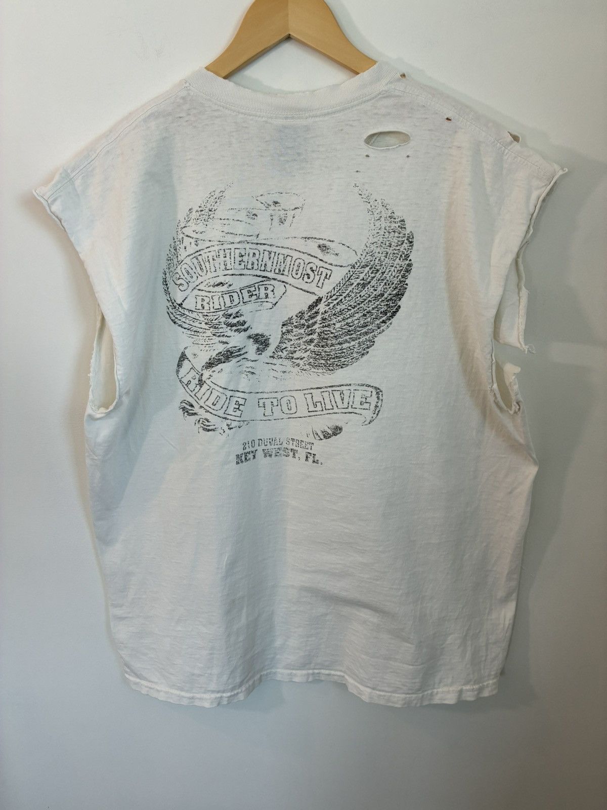 Harley Davidson Thrashed Vintage 90s Faded Harley Davidson Cut Off Size US XL / EU 56 / 4 - 1 Thumbnail