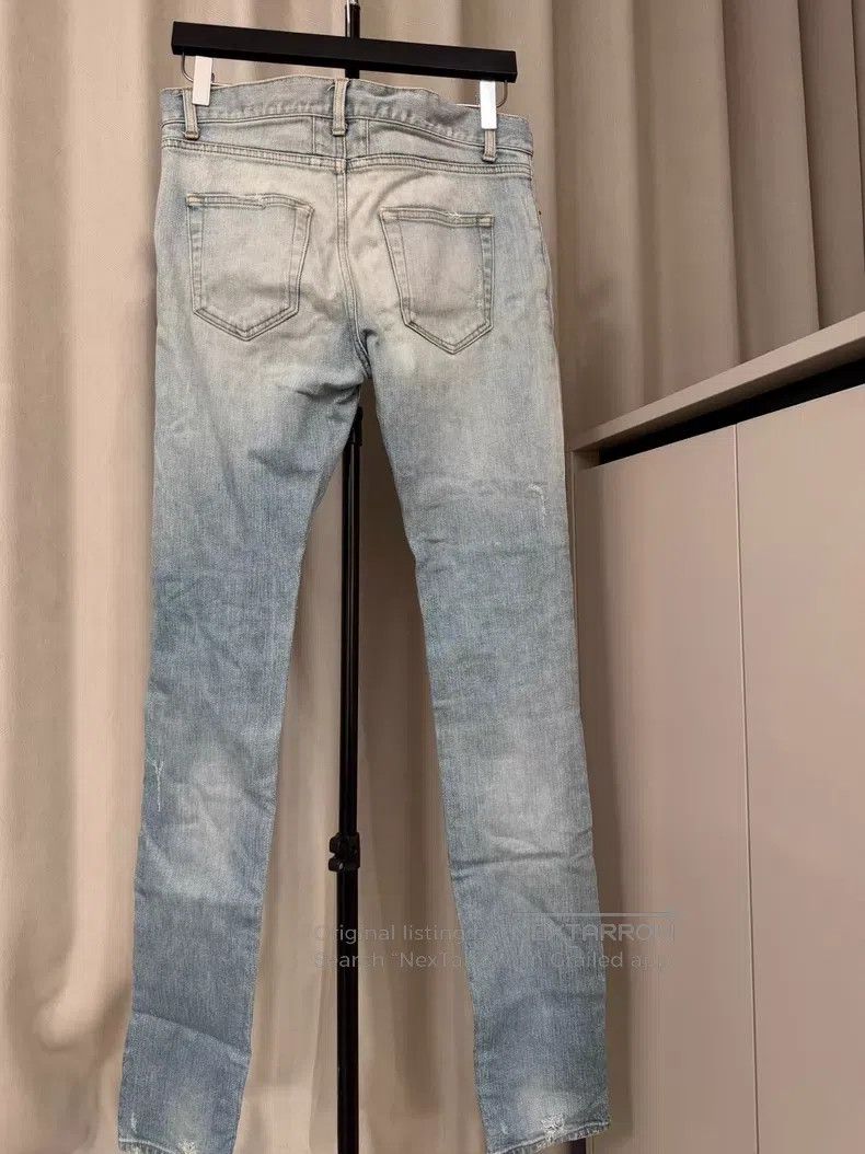 Saint Laurent Paris Saint Laurent Paris Big Destroyed Blue Jeans Size US 29 - 3 Thumbnail