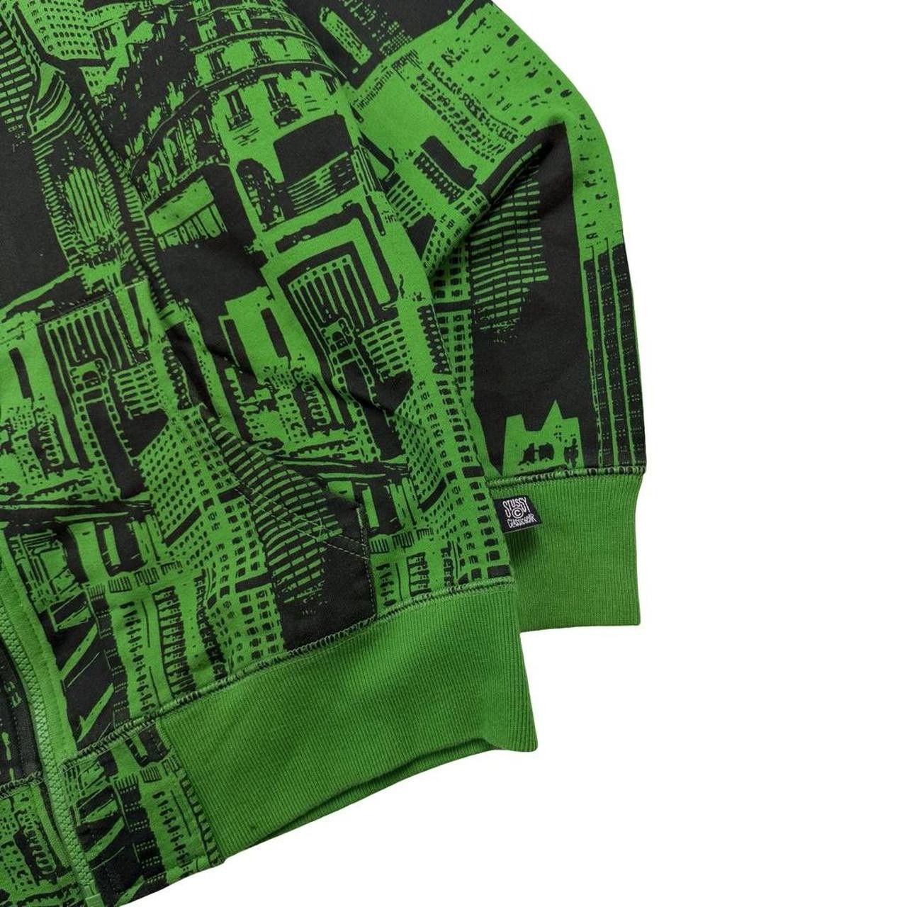Stussy Vintage 2000s Stussy Green New York Zip Up Hoodie - Medium Size US M / EU 48-50 / 2 - 3 Thumbnail