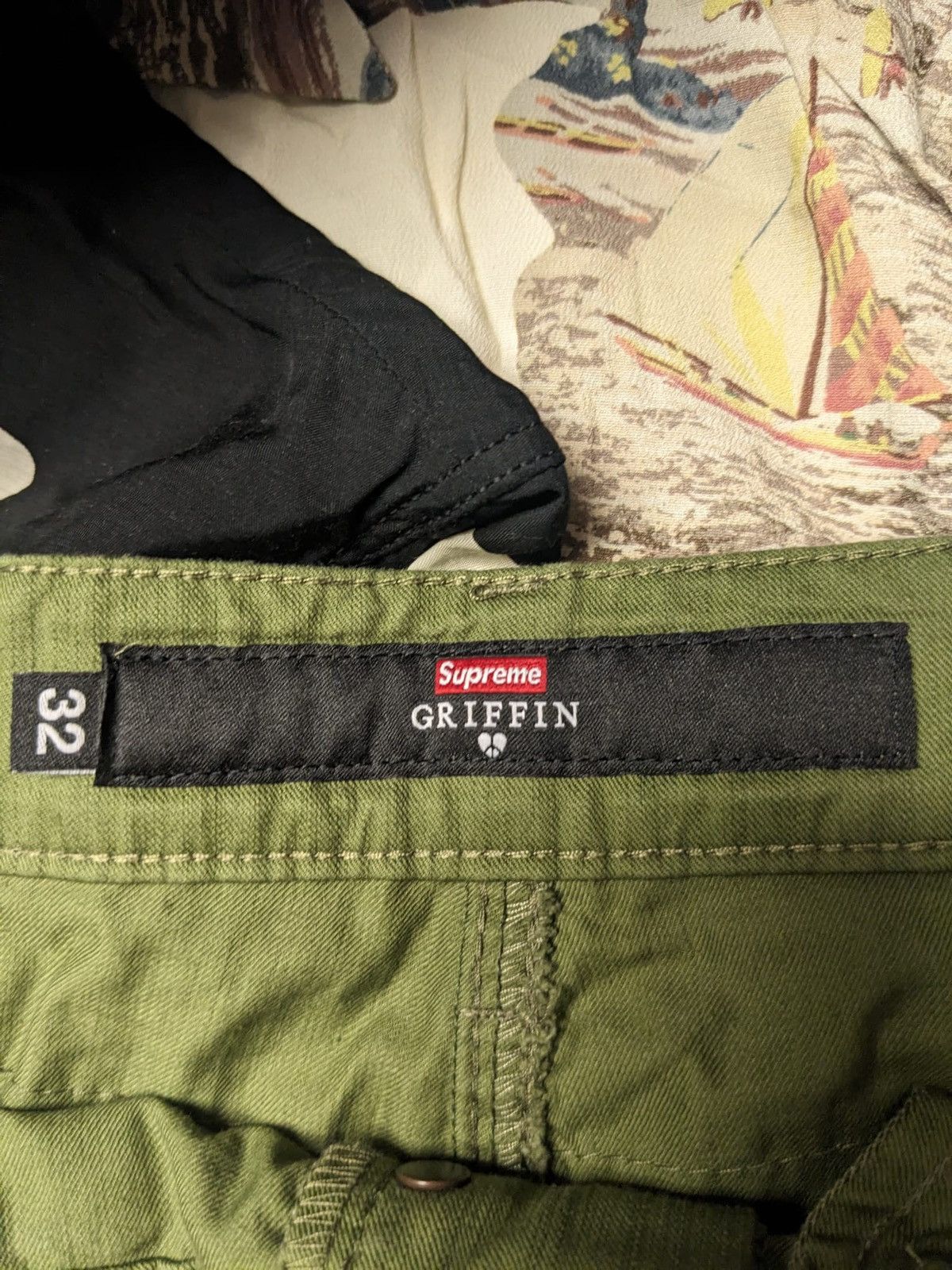 Supreme FW22 SUPREME GRIFFIN 5-POCKET JEAN OLIVE PANTS PANT SIZE 32 Size US 32 / EU 48 - 11 Thumbnail