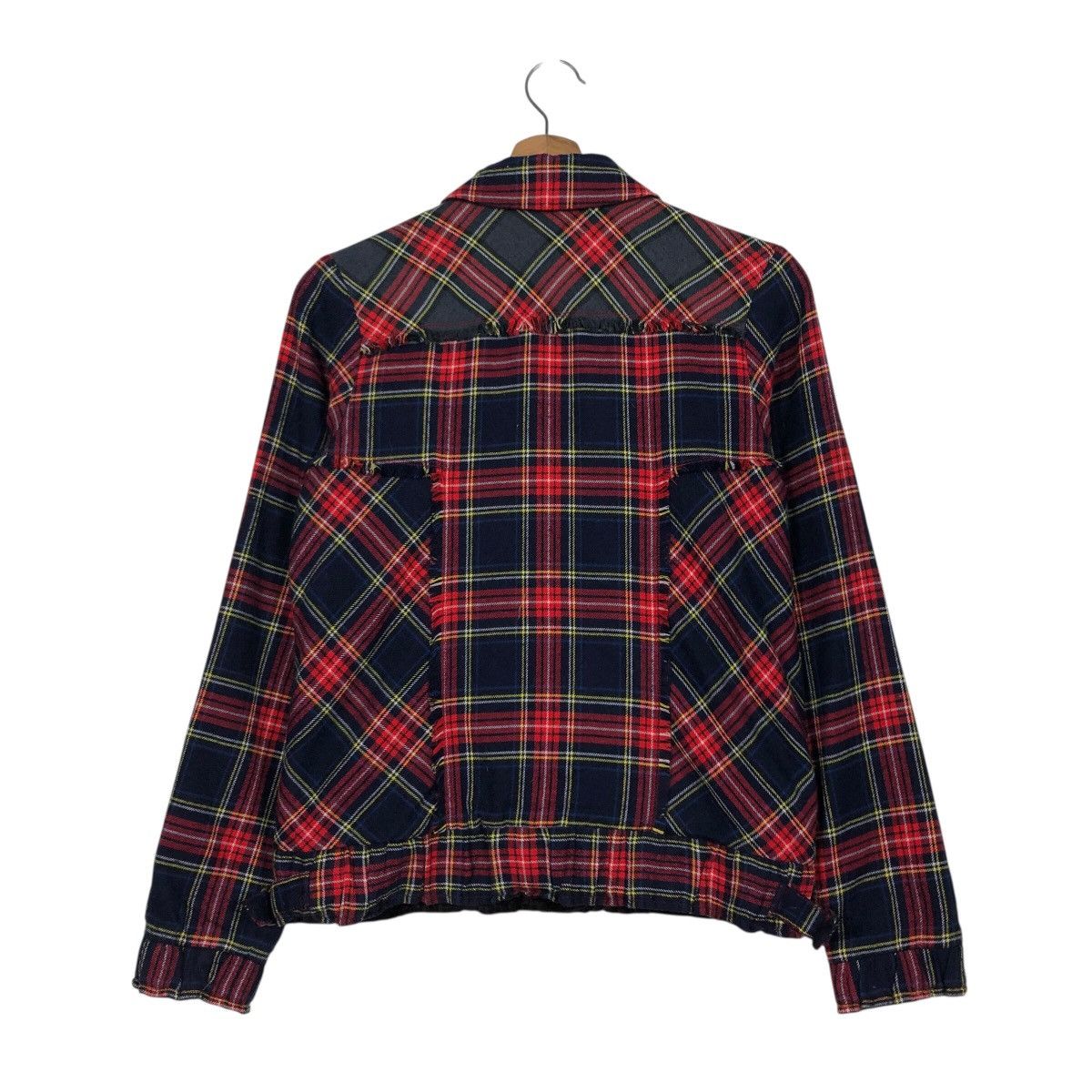 Japanese Brand 📌Cropped Biker Zipper Jacket Tartan Betty's Blue Label Size US M / EU 48-50 / 2 - 9 Thumbnail