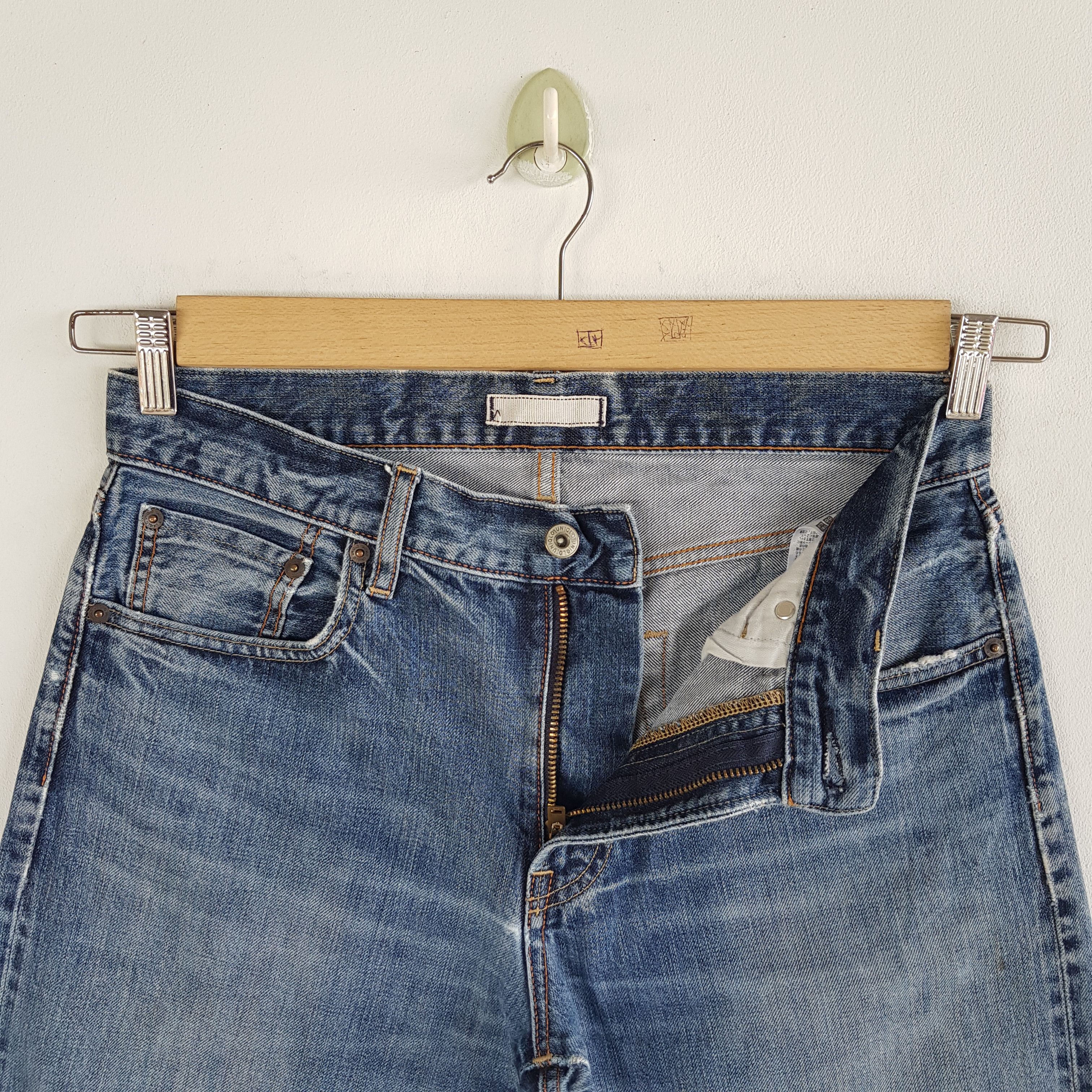 Japanese Brand Vintage Japanese Selvedge Distressed Jeans Redline Denim Size US 30 / EU 46 - 6 Thumbnail