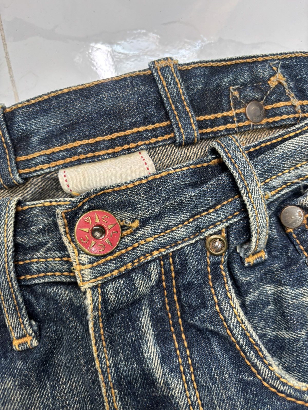 If Six Was Nine × Yasuyuki Ishii RIPPED🔥DISTRESSED DENIM PATCHWORK SLIM FIT CYCLE JEANS ITALY Size US 30 / EU 46 - 10 Thumbnail
