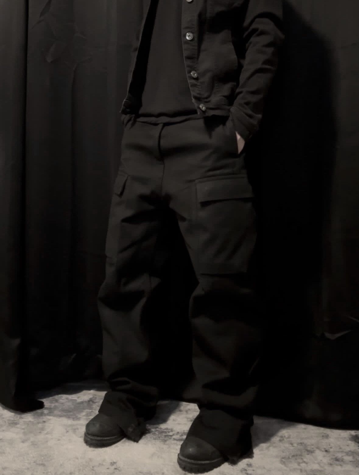 Rick Owens Drkshdw Rick Owens FW23 'Luxor' Japanese Geth Baggy Cargo Jeans Size US 29 - 2 Thumbnail