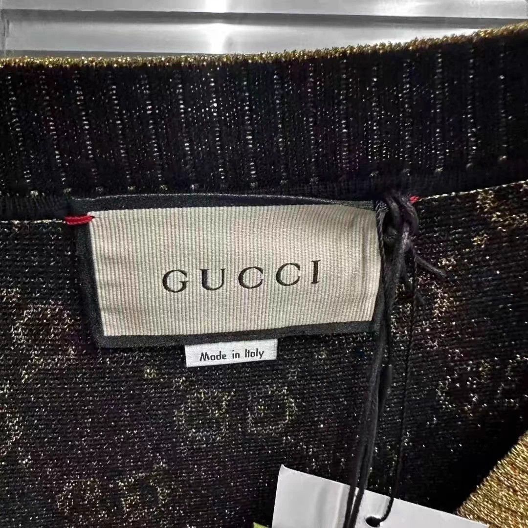 Gucci Gucci New with tags GG monogram black gold cardy M Size M / US 6-8 / IT 42-44 - 2 Thumbnail