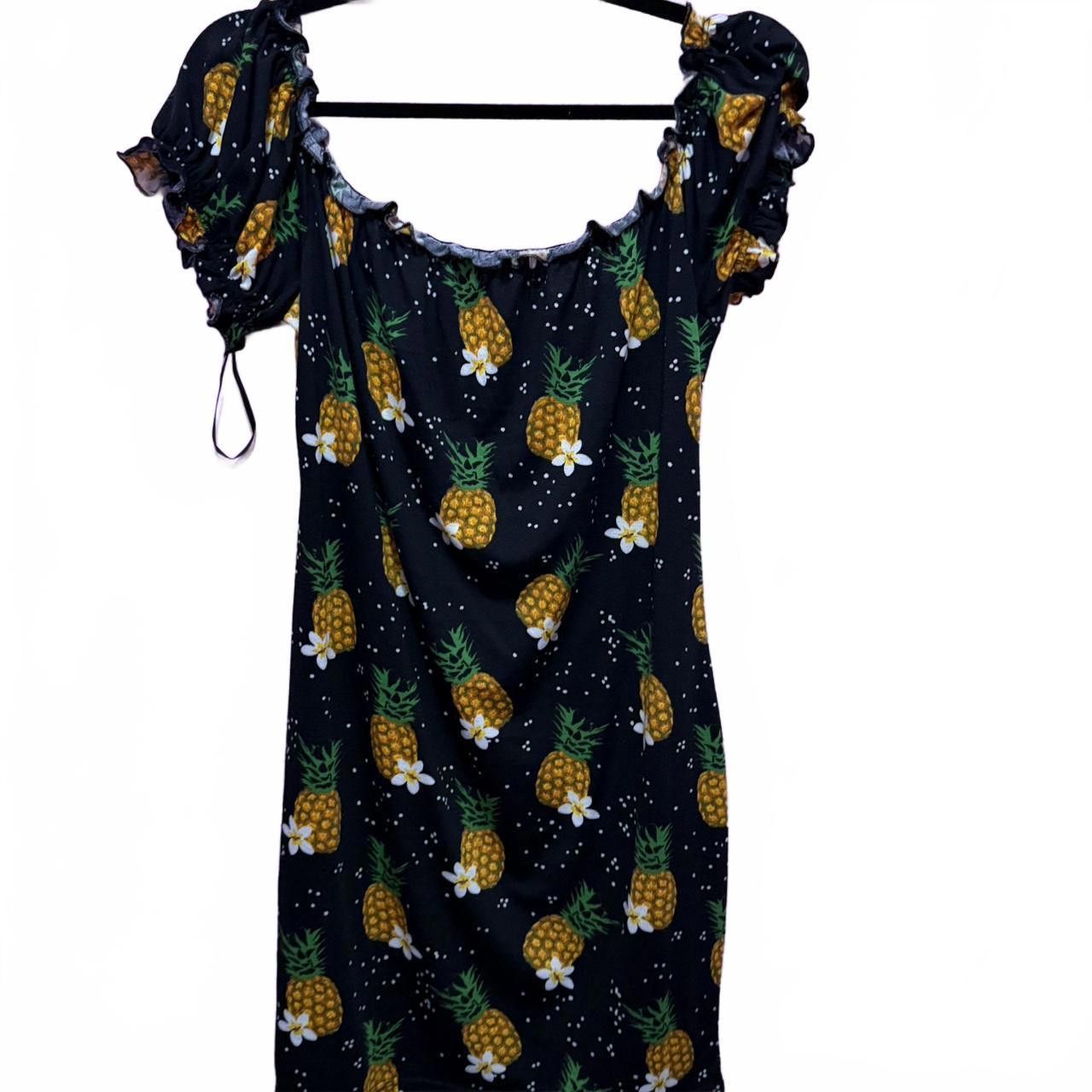 Designer Tropical Pineapple Print Dress Size M / US 6-8 / IT 42-44 - 2 Thumbnail