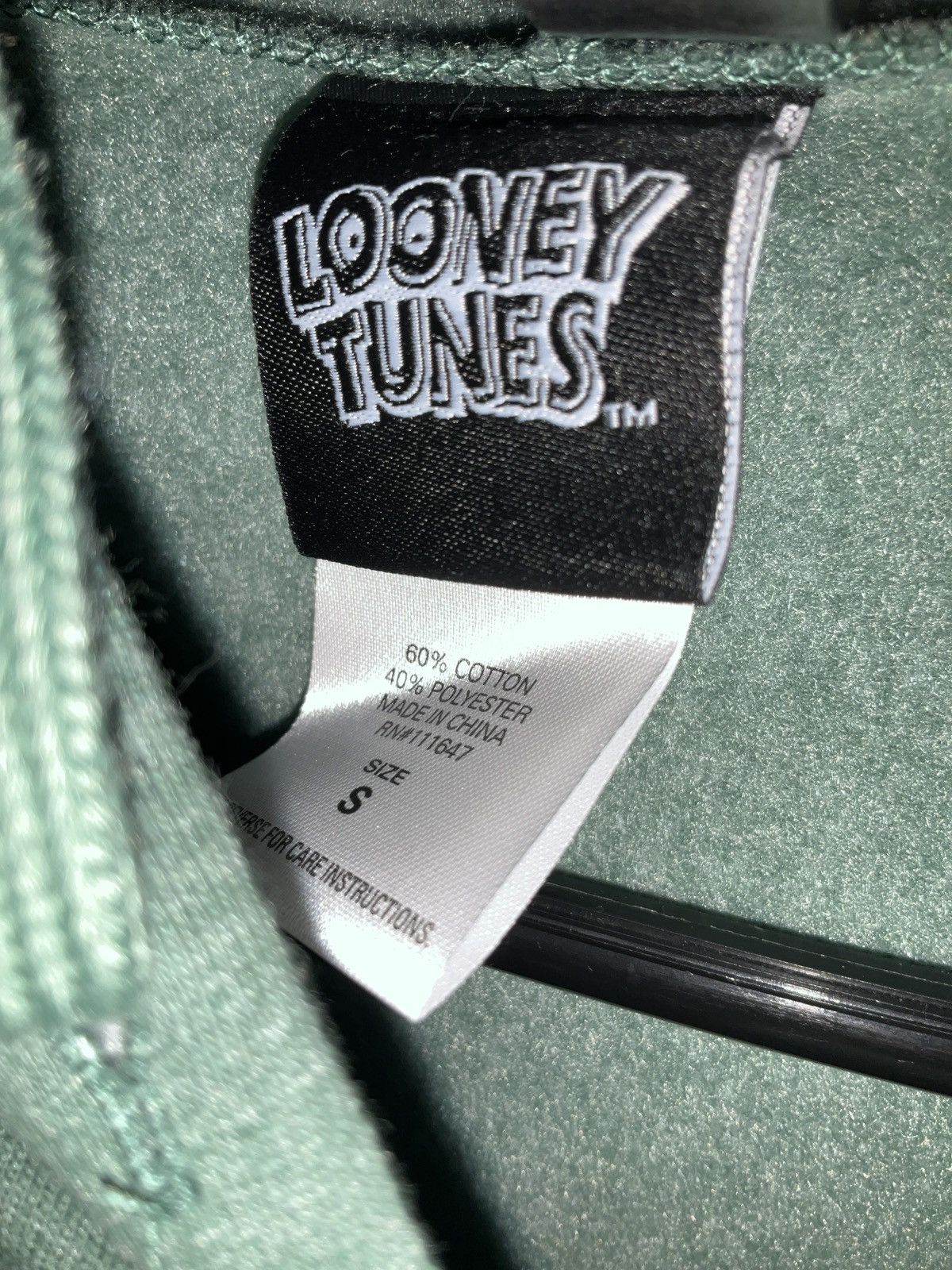 Cartoon Network × Vintage × Warner Bros Warner Bros Looney Tunes Green Hoodie Sweatshirt Size US S / EU 44-46 / 1 - 3 Thumbnail