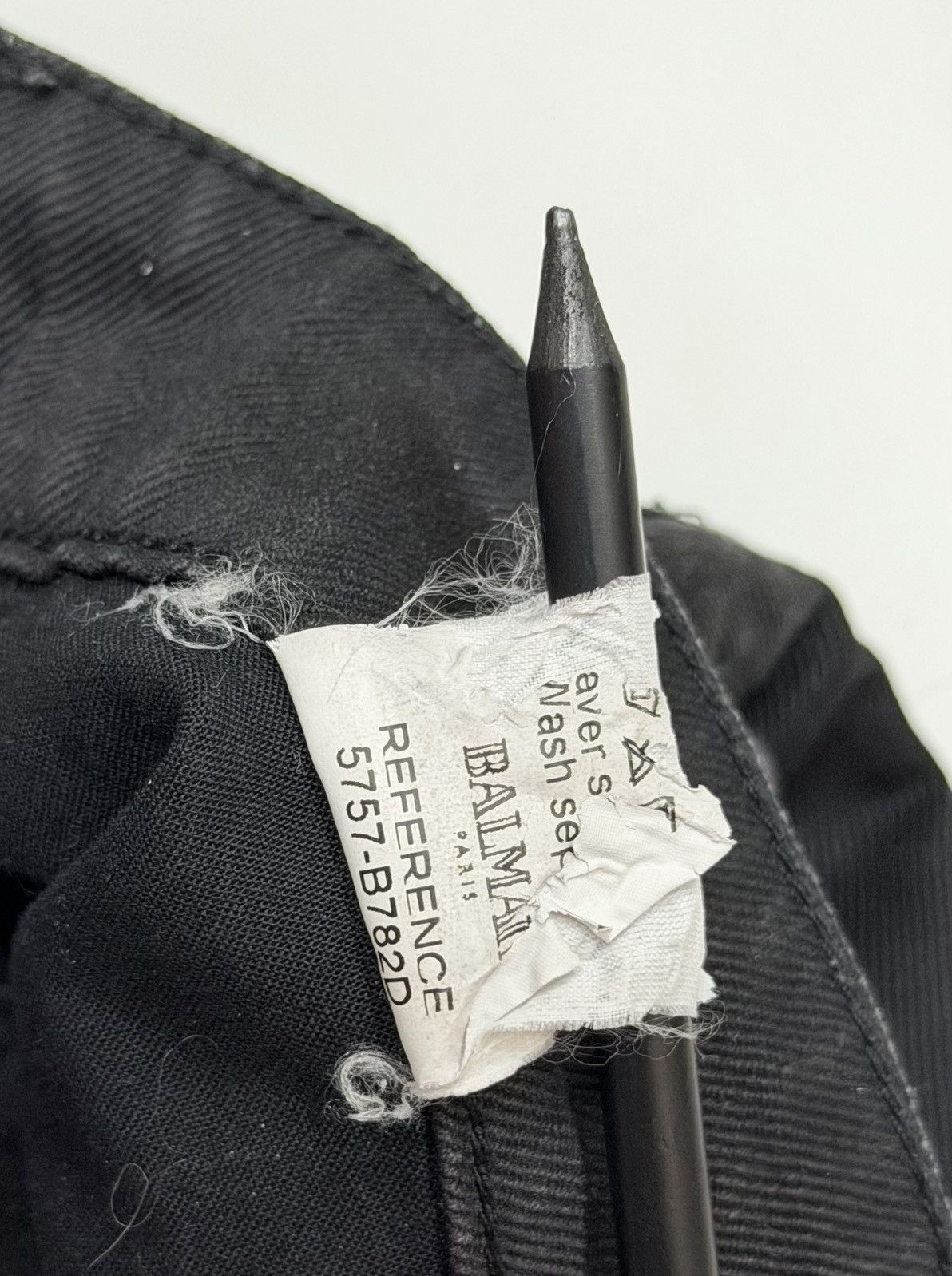 Balmain BALMAIN Decarnin FW 2009 Waxed Biker Black Denim Jeans Zip Size US 28 / EU 44 - 17 Thumbnail