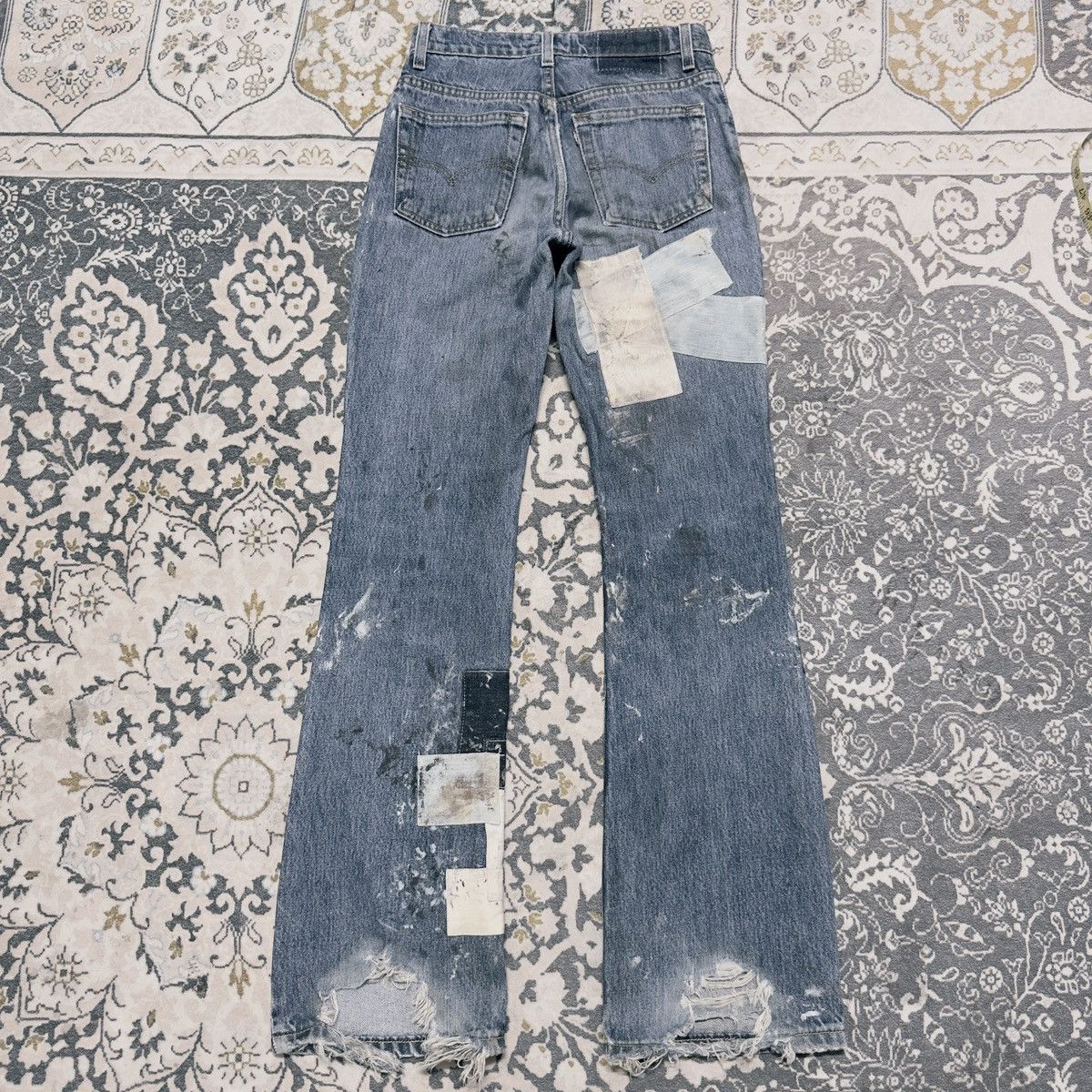 Levi's Vintage Levis 517 Distressed Denim Flare Jeans Hedi Slimane Size US 28 / EU 44 - 15 Thumbnail