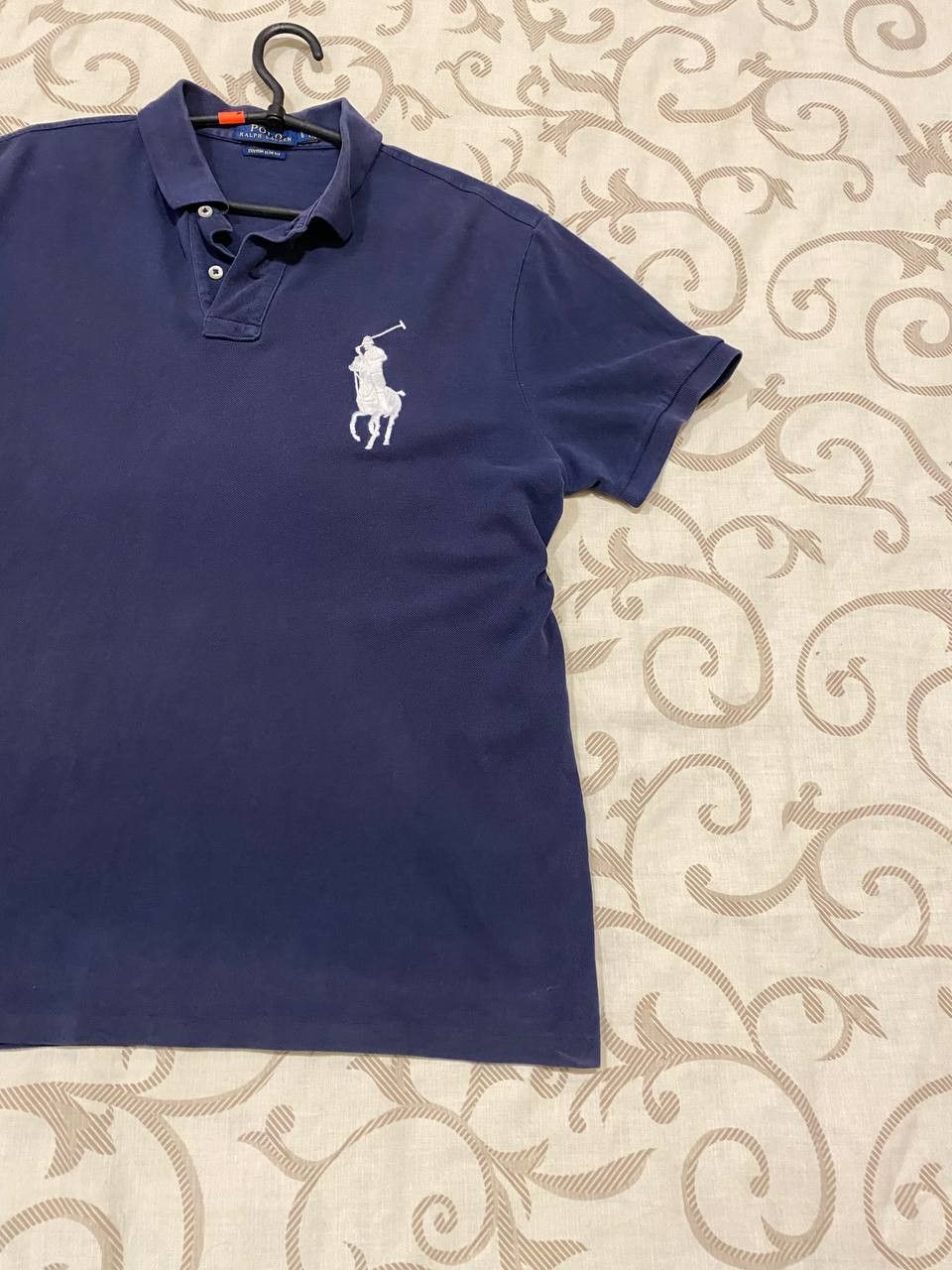 Polo Ralph Lauren Polo Ralph Lauren Big Pony #3 Navy Custom Fit Polo Shirt Size US L / EU 52-54 / 3 - 5 Thumbnail