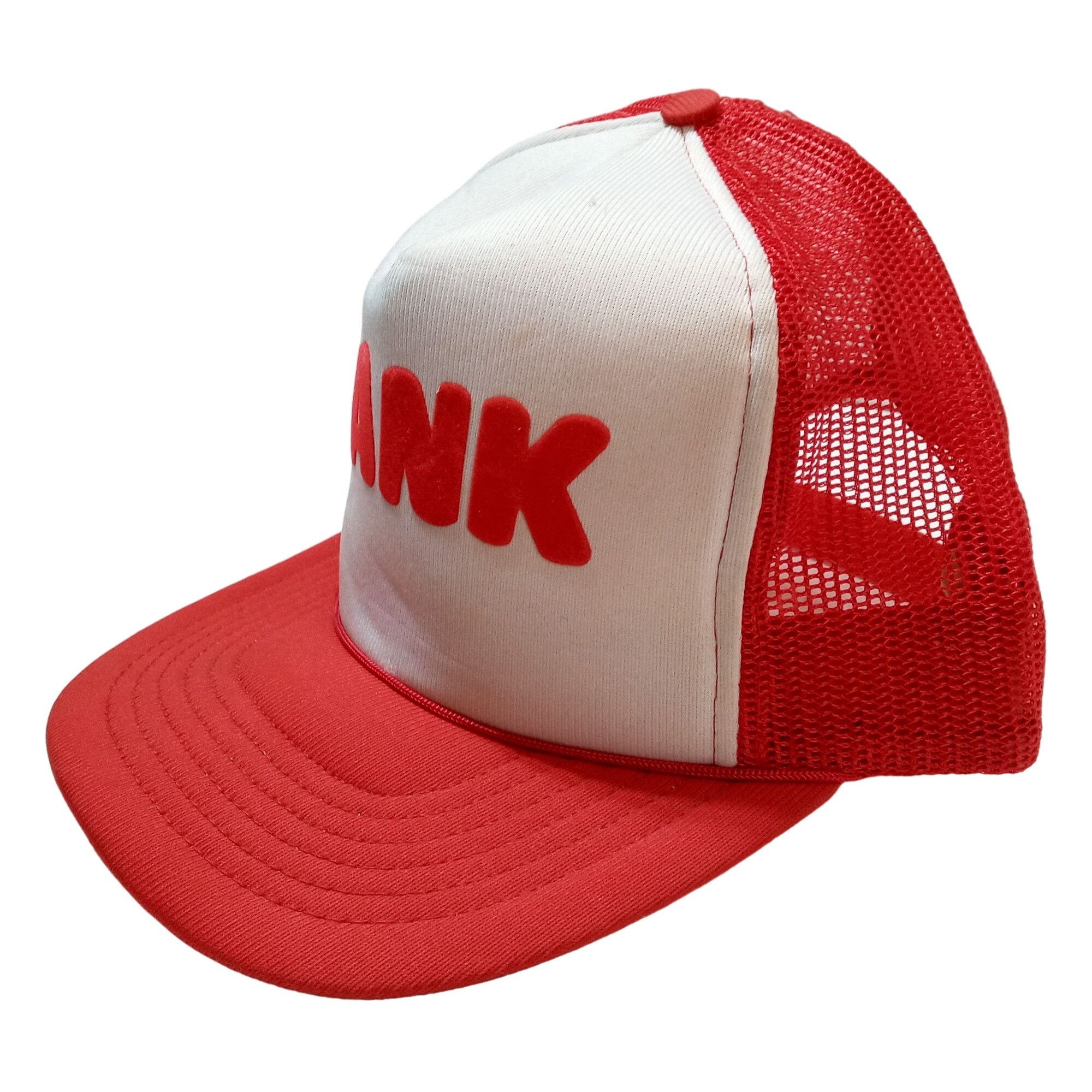 Other Tank Cap Hat Mesh Snapback Vintage Trucker Red White Retro Size ONE SIZE - 3 Thumbnail