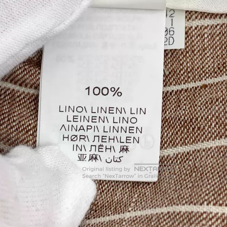 Brunello Cucinelli Brunello Cucinelli Brown vertical striped linen double-bre Size XS / US 0-2 / IT 36-38 - 8 Thumbnail