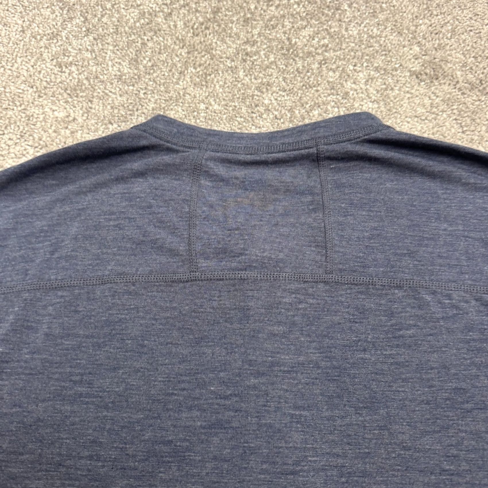 Vintage Fourlaps Re-Up Performance Henley T-Shirt Mens Small Heathered Navy Blue Tee Top Size US S / EU 44-46 / 1 - 5 Thumbnail