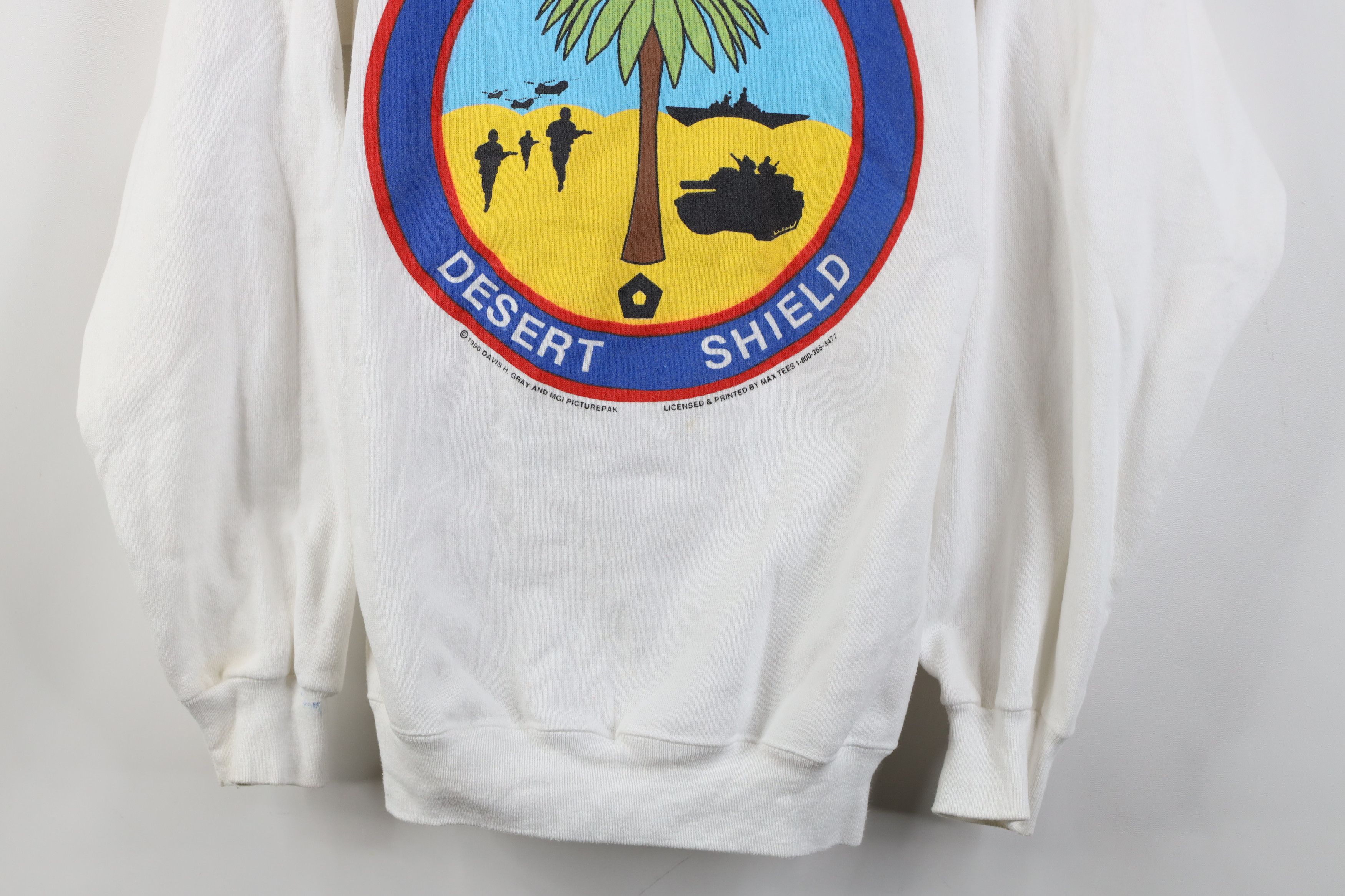 Vintage Vintage 90s Desert Shield Military Crewneck Sweatshirt USA Size US M / EU 48-50 / 2 - 3 Thumbnail
