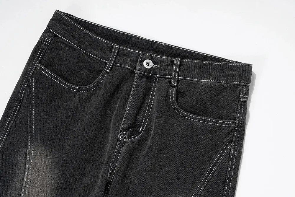 Jean Y2k Washed Gradient Hombre Loose Flared Jeans Trousers Size US 30 / EU 46 - 6 Thumbnail