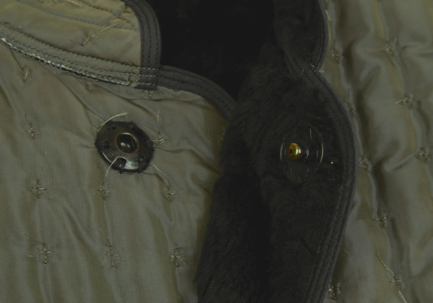 Jean Paul Gaultier Snap Button Coat in Khaki and Black, Size 48 Size US M / EU 48-50 / 2 - 3 Thumbnail