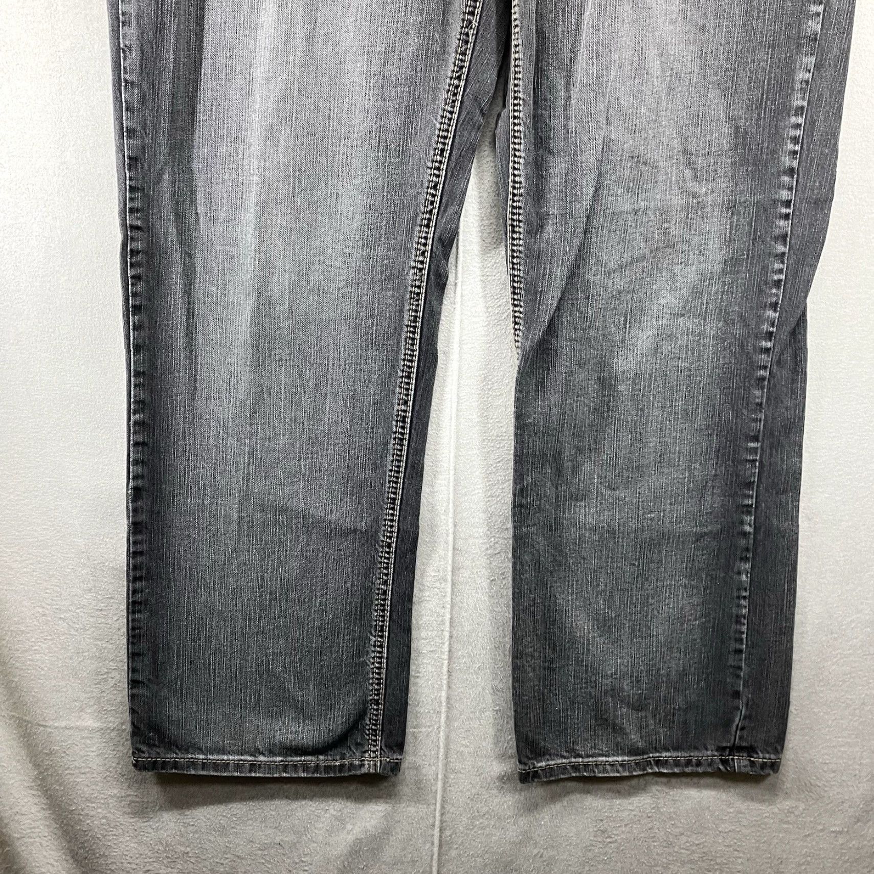 Denime VINTAGE Black Rock Gray Denim Jeans Men Relaxed Straight 34x29 90s Biker Style Size US 34 / EU 50 - 4 Thumbnail