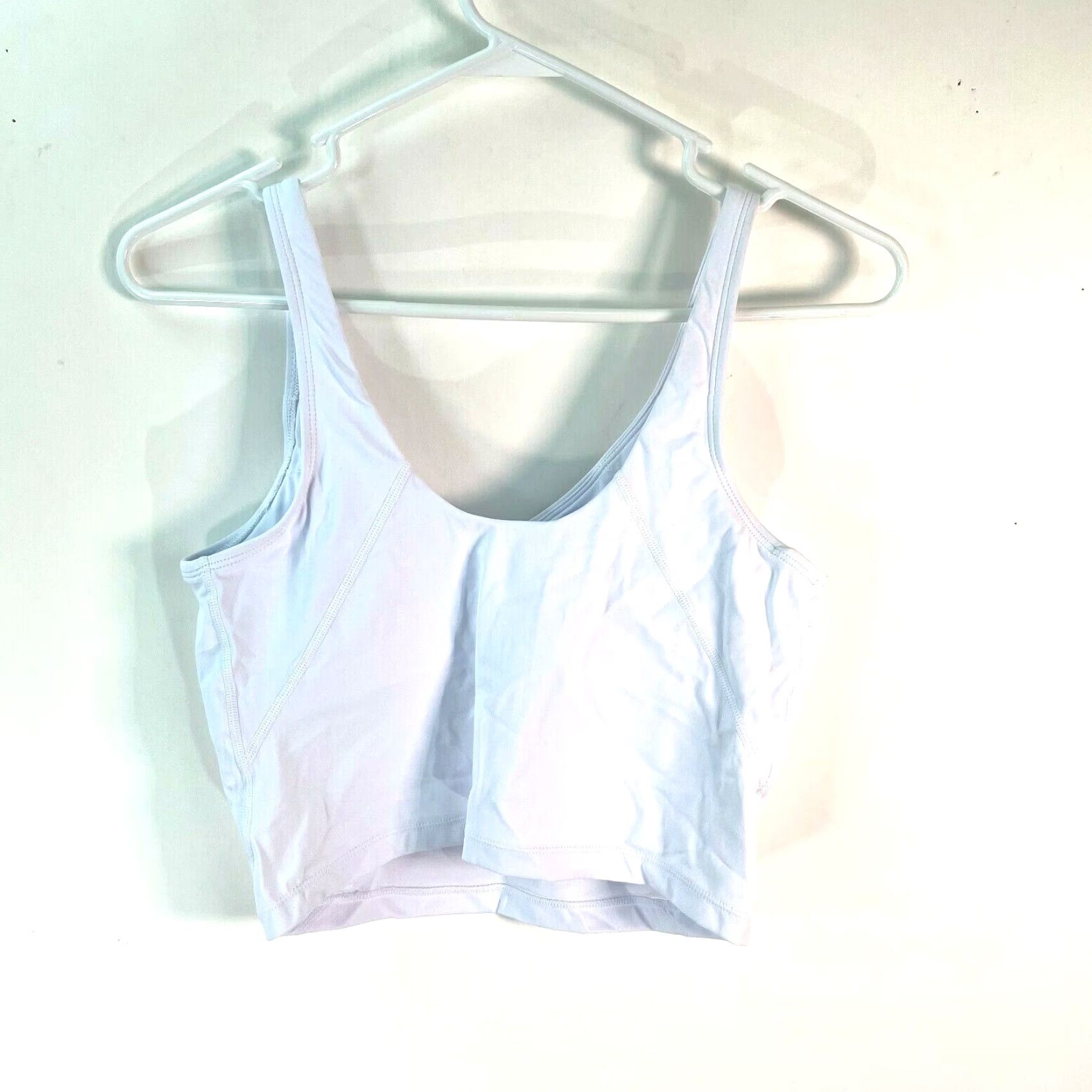 Vintage VINTAGE Women's Sports Bra Shirt M White V Neck Wide Straps Activewear Jogging 90s Mens Size M / US 6-8 / IT 42-44 - 2 Thumbnail